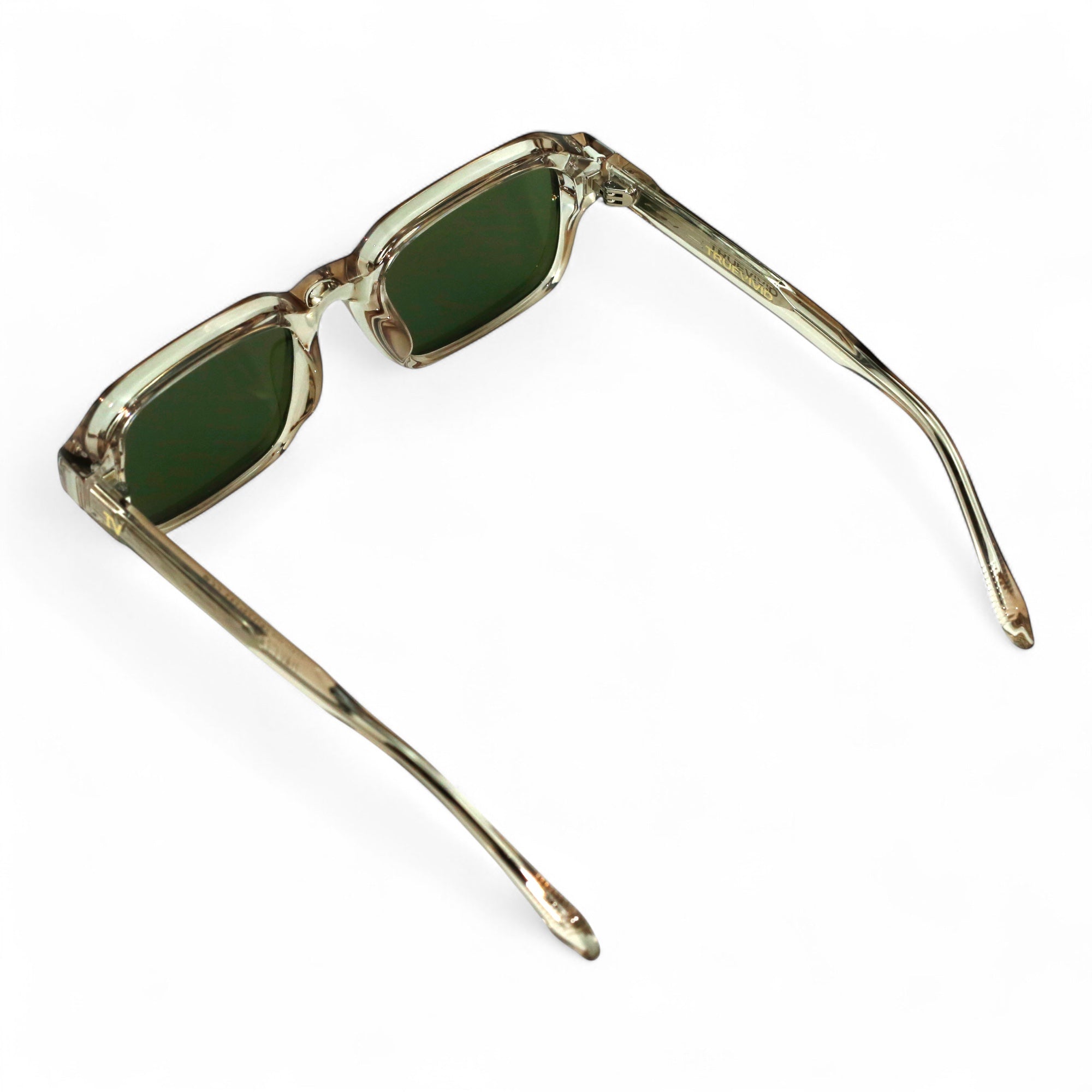 HAV Essentials Rectangular Sunglasses, Unisex, Champagne, Green Lens by TrueVivid - PUNCH Watch & Eyewear - TRUEVIVID