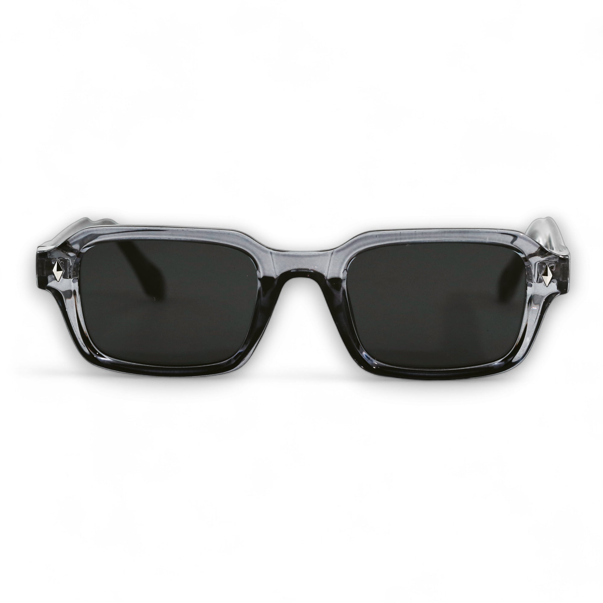 HAV Essentials Rectangular Sunglasses, Unisex, Crystal Grey, Black Lens by TrueVivid - PUNCH Watch & Eyewear 