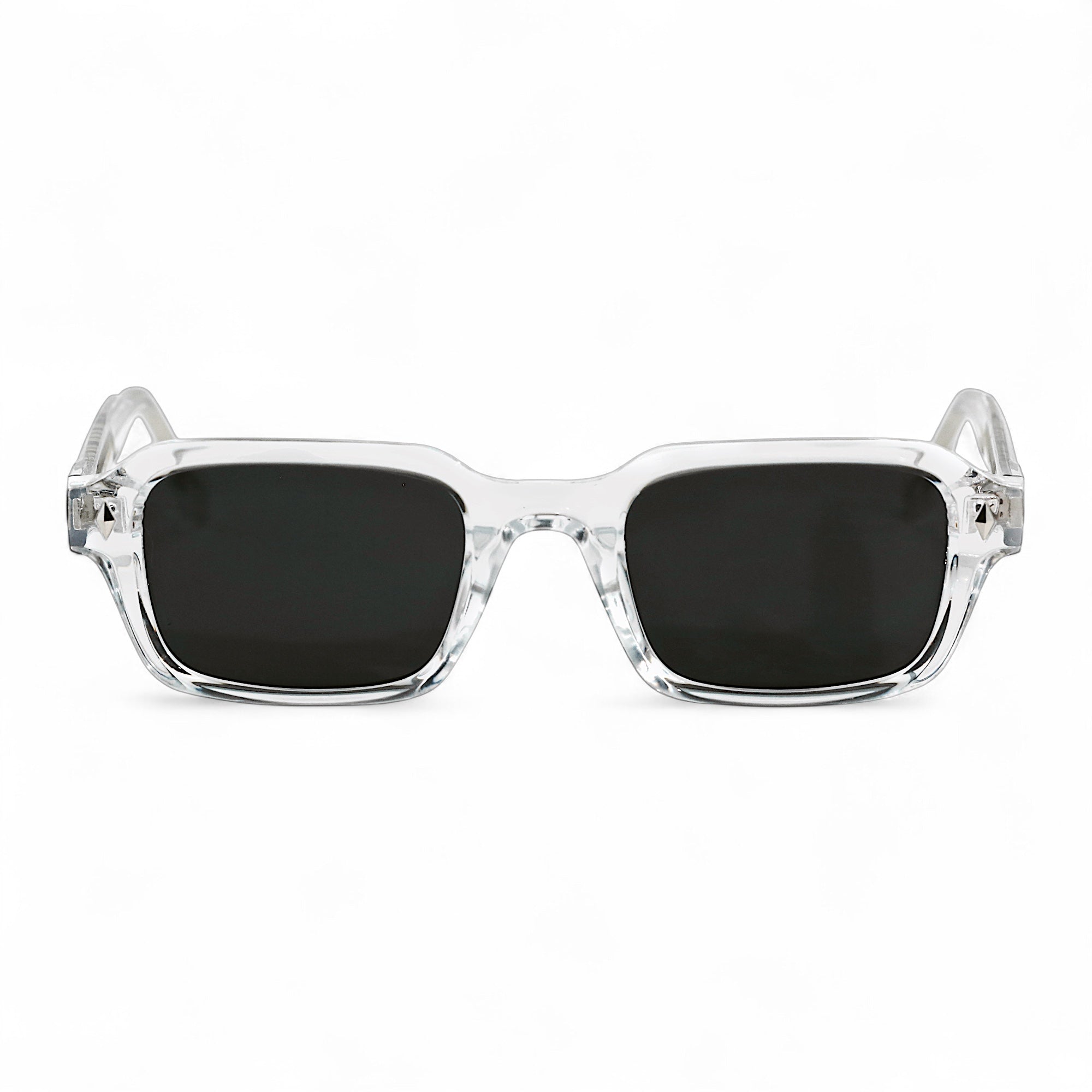 HAV Essentials Rectangular Sunglasses, Unisex, Clear, Black Lens by TrueVivid - PUNCH Watch & Eyewear 