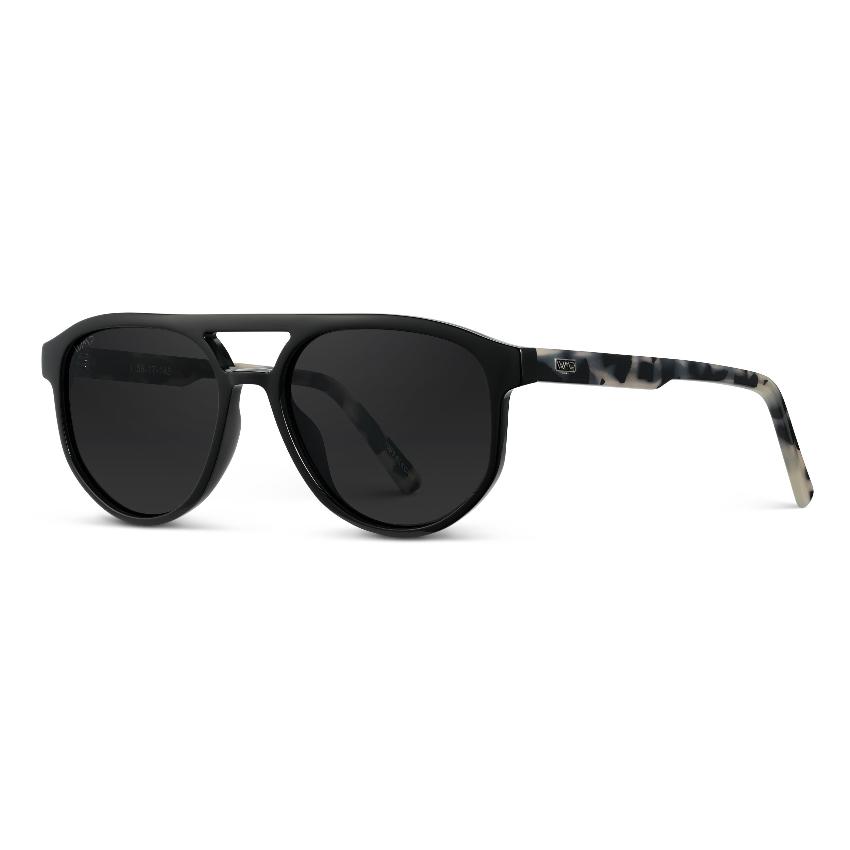 HUDSON Modern Men's Aviator Sunglasses in Black Beige Tort by WMP Eyewear - PUNCH Watch & Eyewear - WMP Eyewear