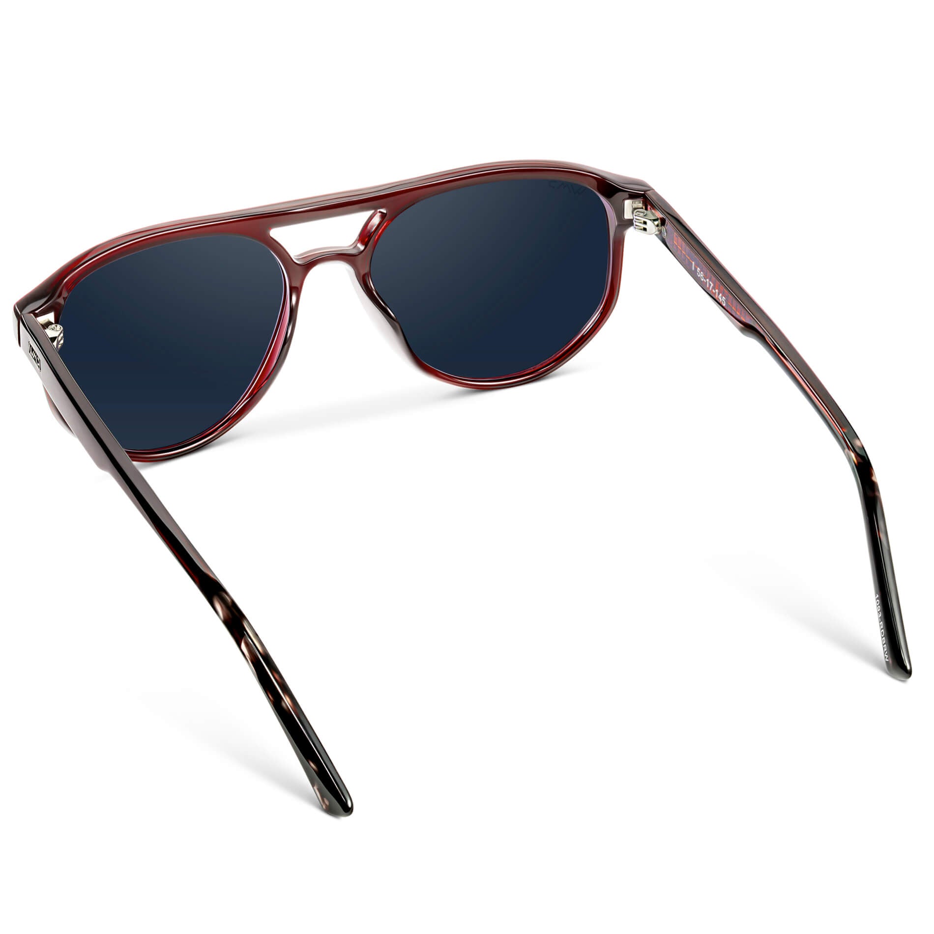 HUDSON Modern Men's Aviator Sunglasses in Red Garnet by WMP Eyewear - PUNCH Watch & Eyewear - WMP Eyewear