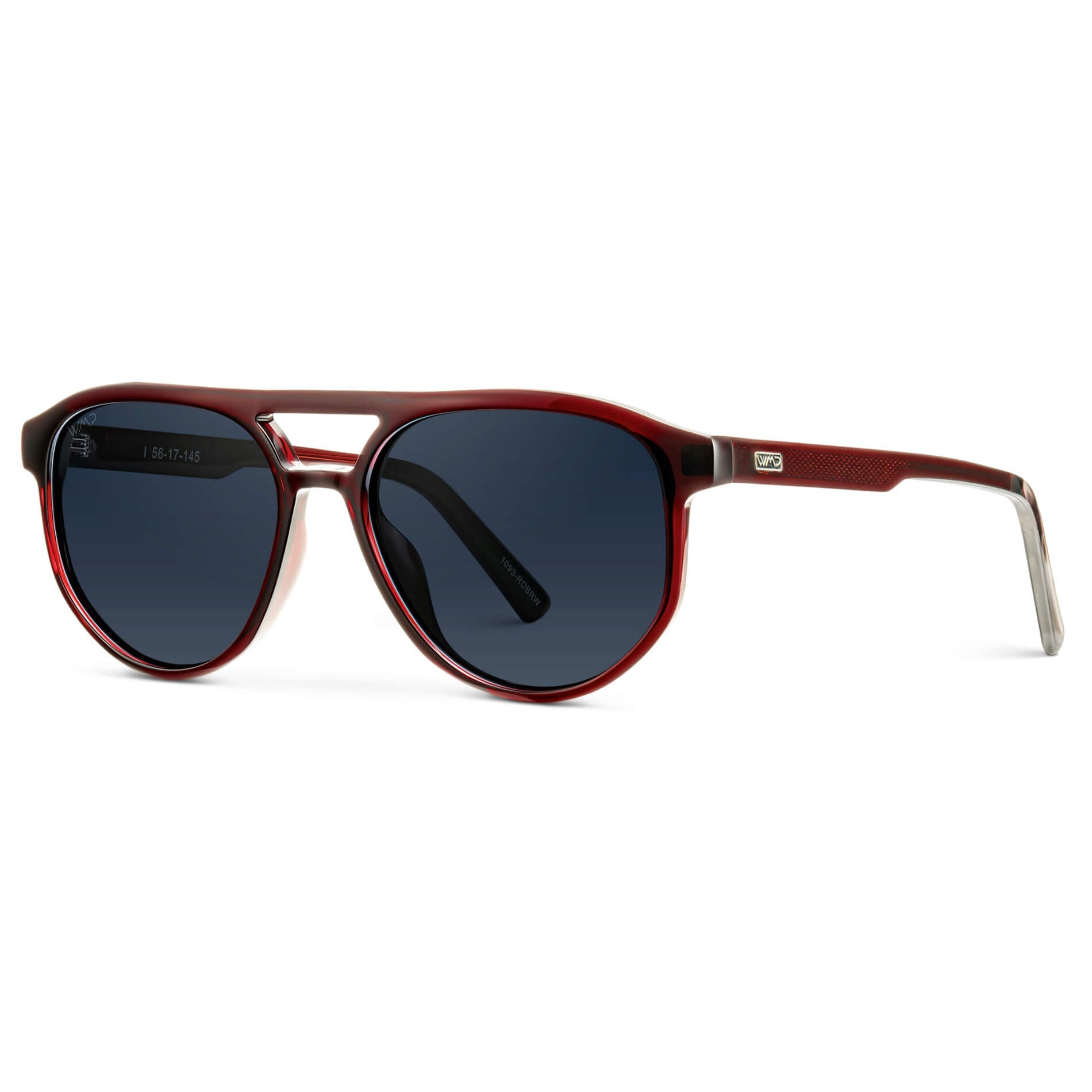 HUDSON Modern Men's Aviator Sunglasses in Red Garnet by WMP Eyewear - PUNCH Watch & Eyewear - WMP Eyewear