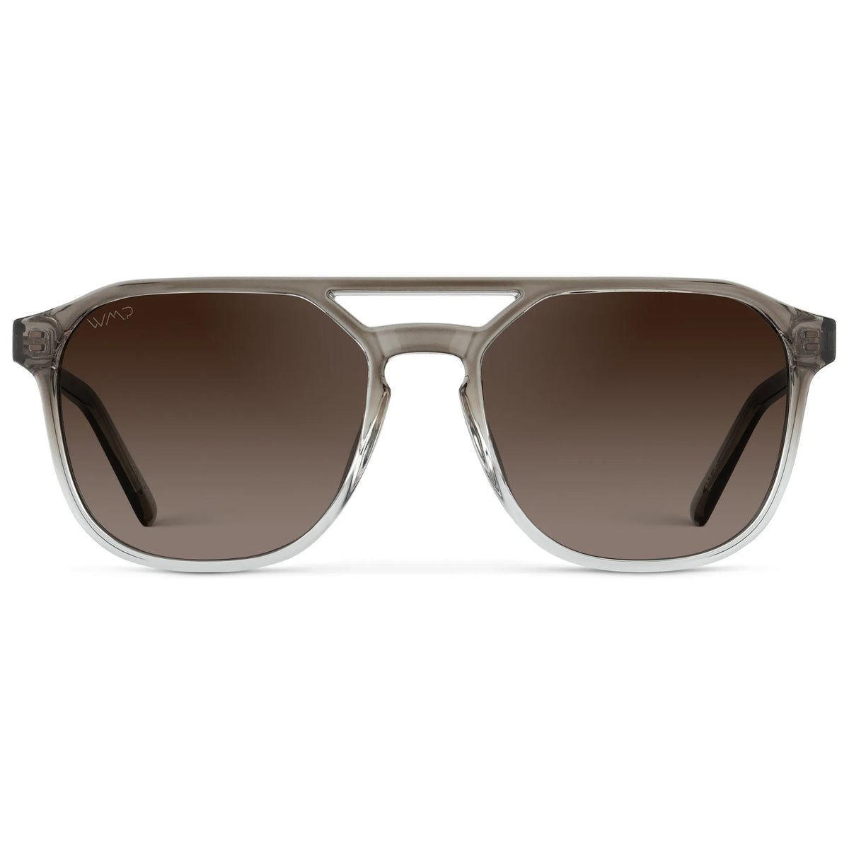 HUNTER Men's Double Bridge Aviator Sunglasses in Charcoal Grey by WMP Eyewear