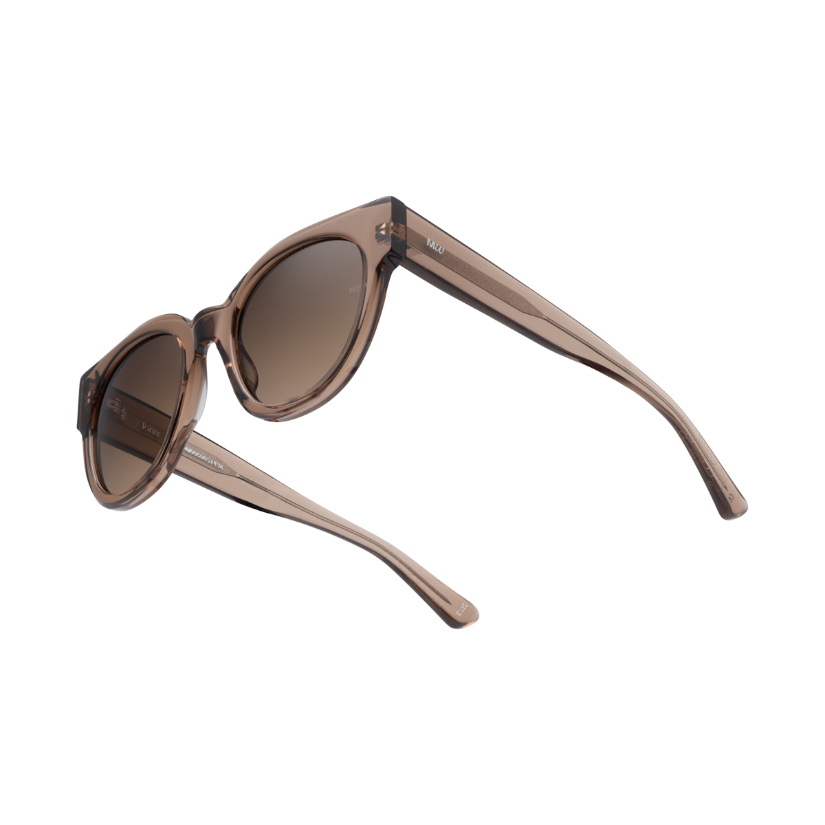 IONA Oversized Rounded Cat-Eye Acetate Sunglasses in Brown by Messy Weekend