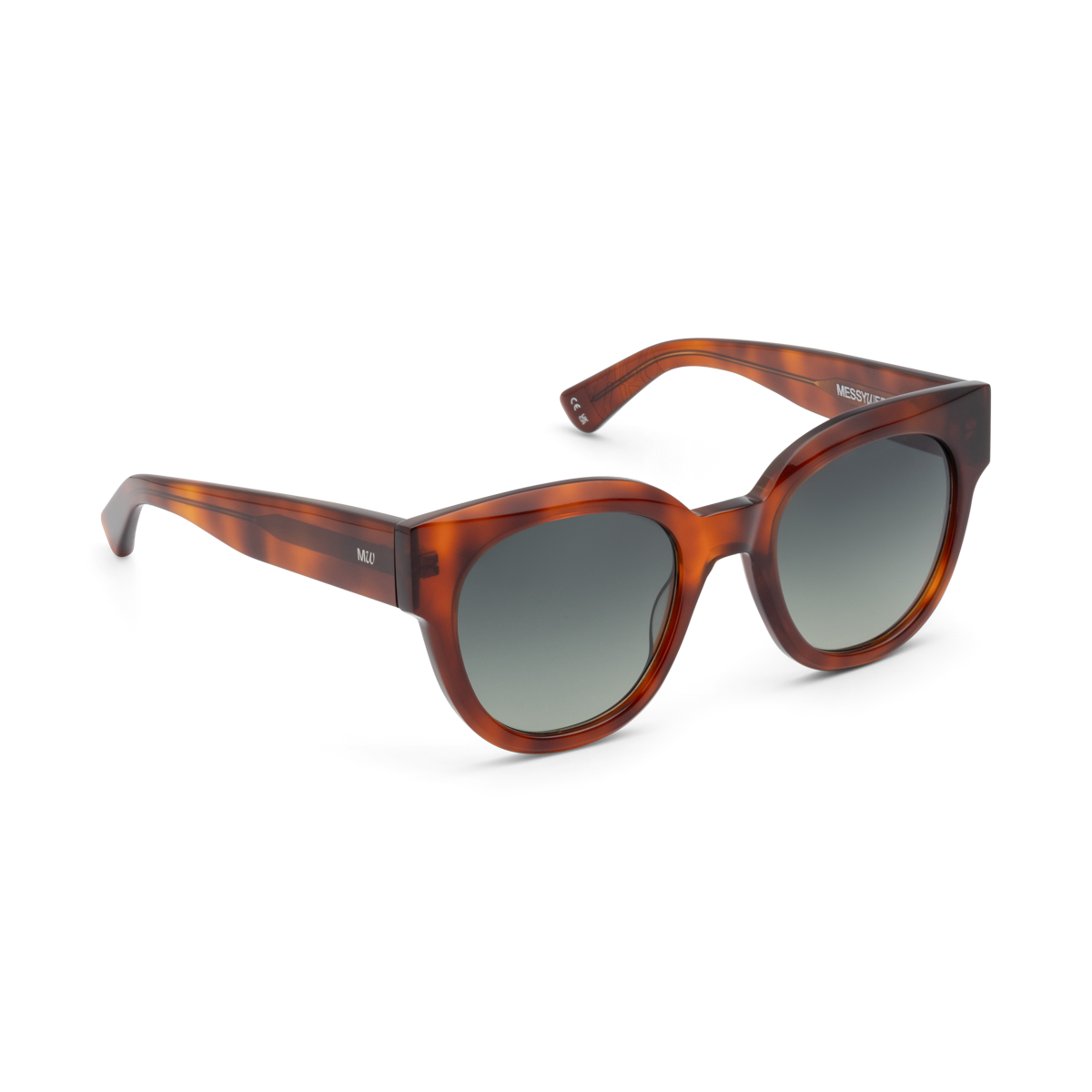 IONA Oversized Rounded Cat-Eye Acetate Sunglasses in Tortoise by Messy Weekend