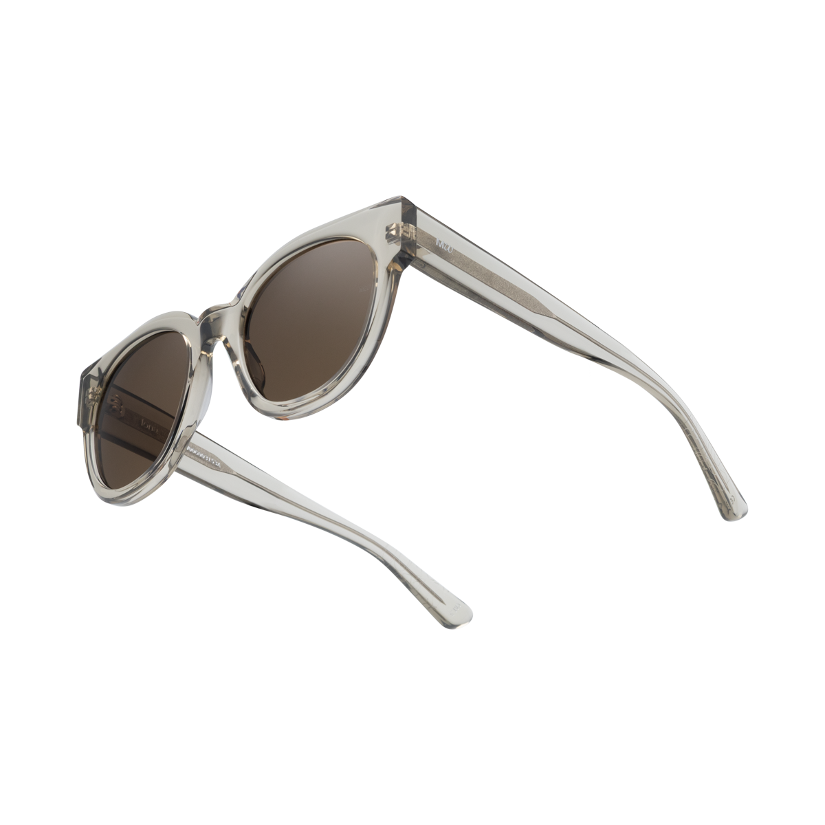 IONA Oversized Rounded Cat-Eye Acetate Sunglasses Clear Clay by Messy Weekend
