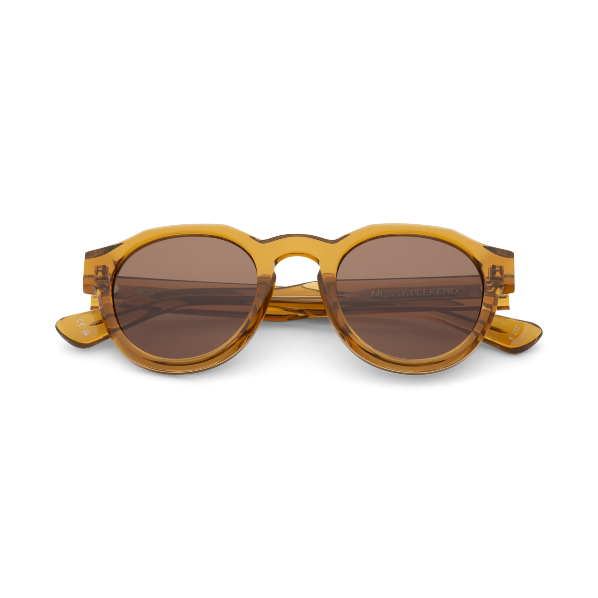 KAEL Rich Orange Spice Bold Round Acetate Sunglasses by Messy Weekend