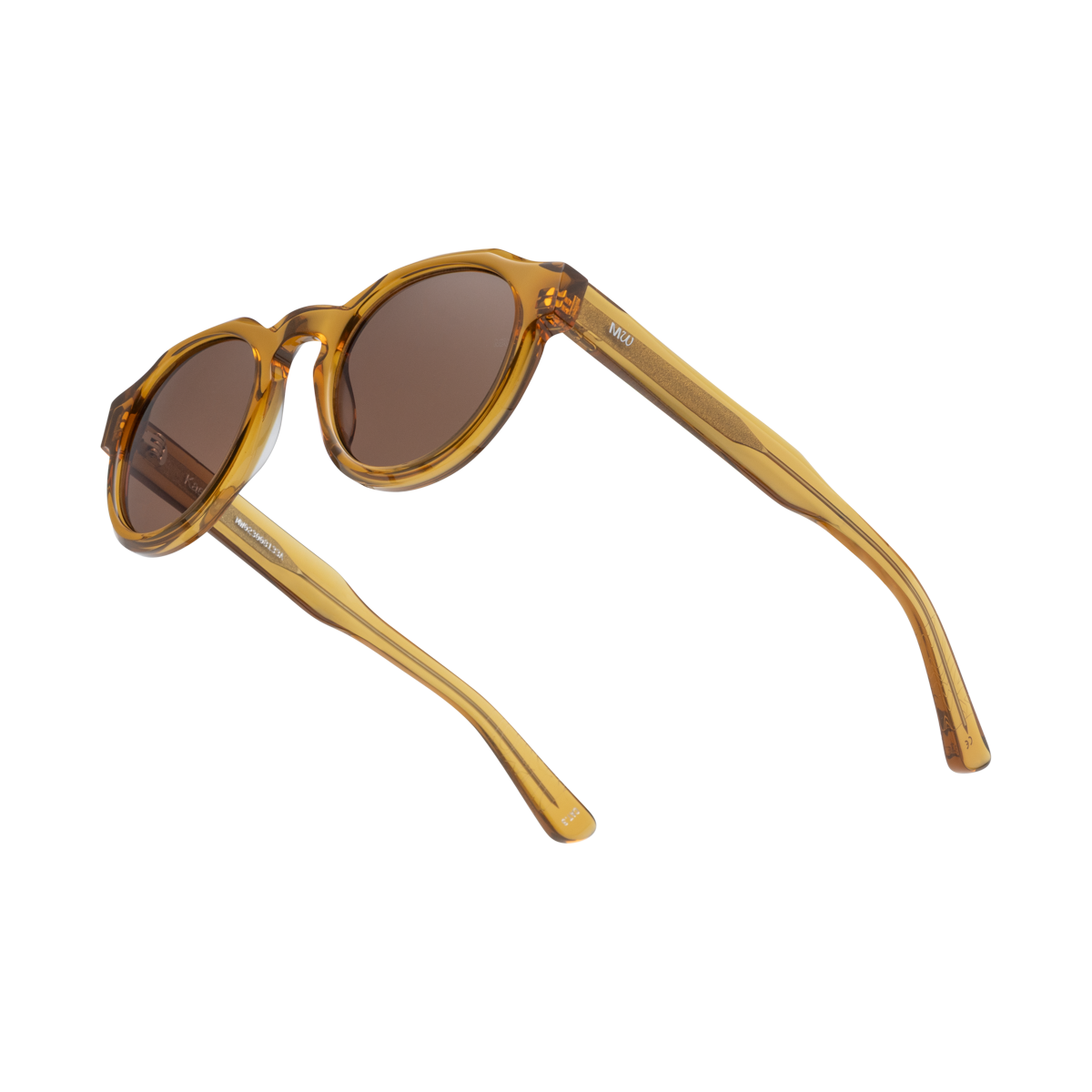 KAEL Rich Orange Spice Bold Round Acetate Sunglasses by Messy Weekend