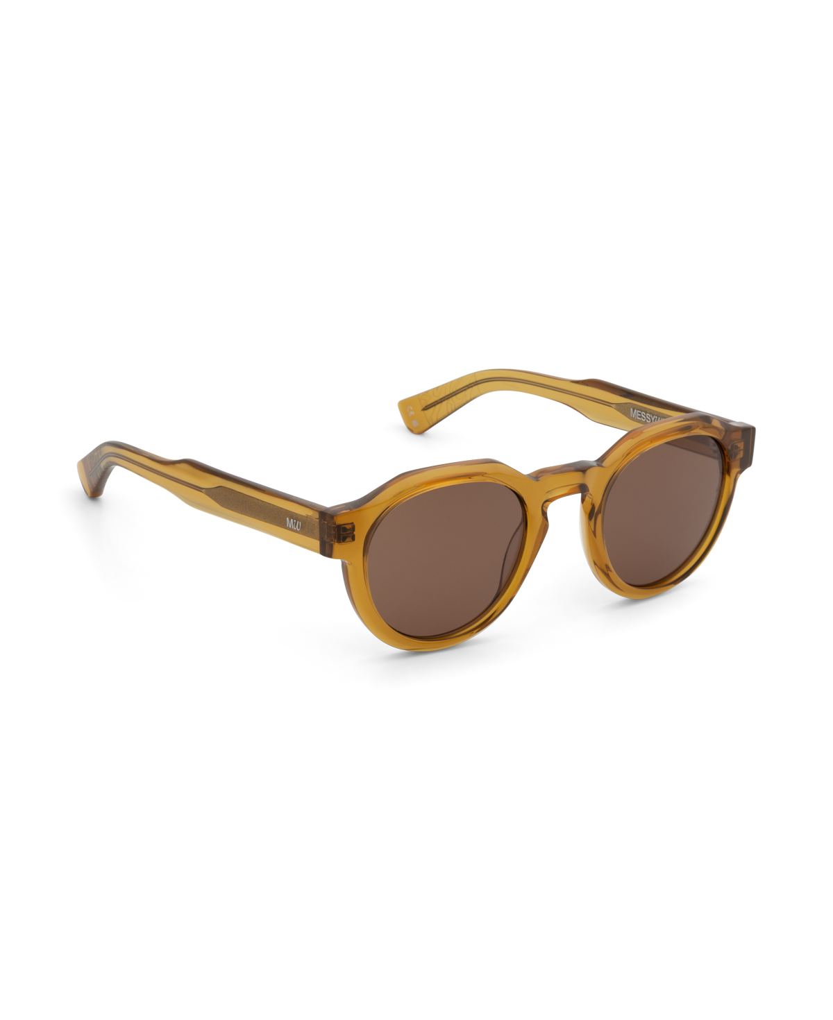KAEL Rich Orange Spice Bold Round Acetate Sunglasses by Messy Weekend
