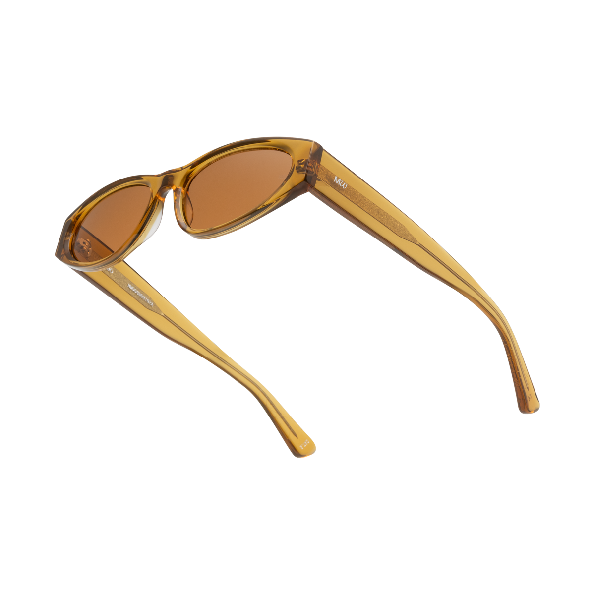 KAIO Rich Orange Spice Compact Oval Acetate Sunglasses Messy Weekend