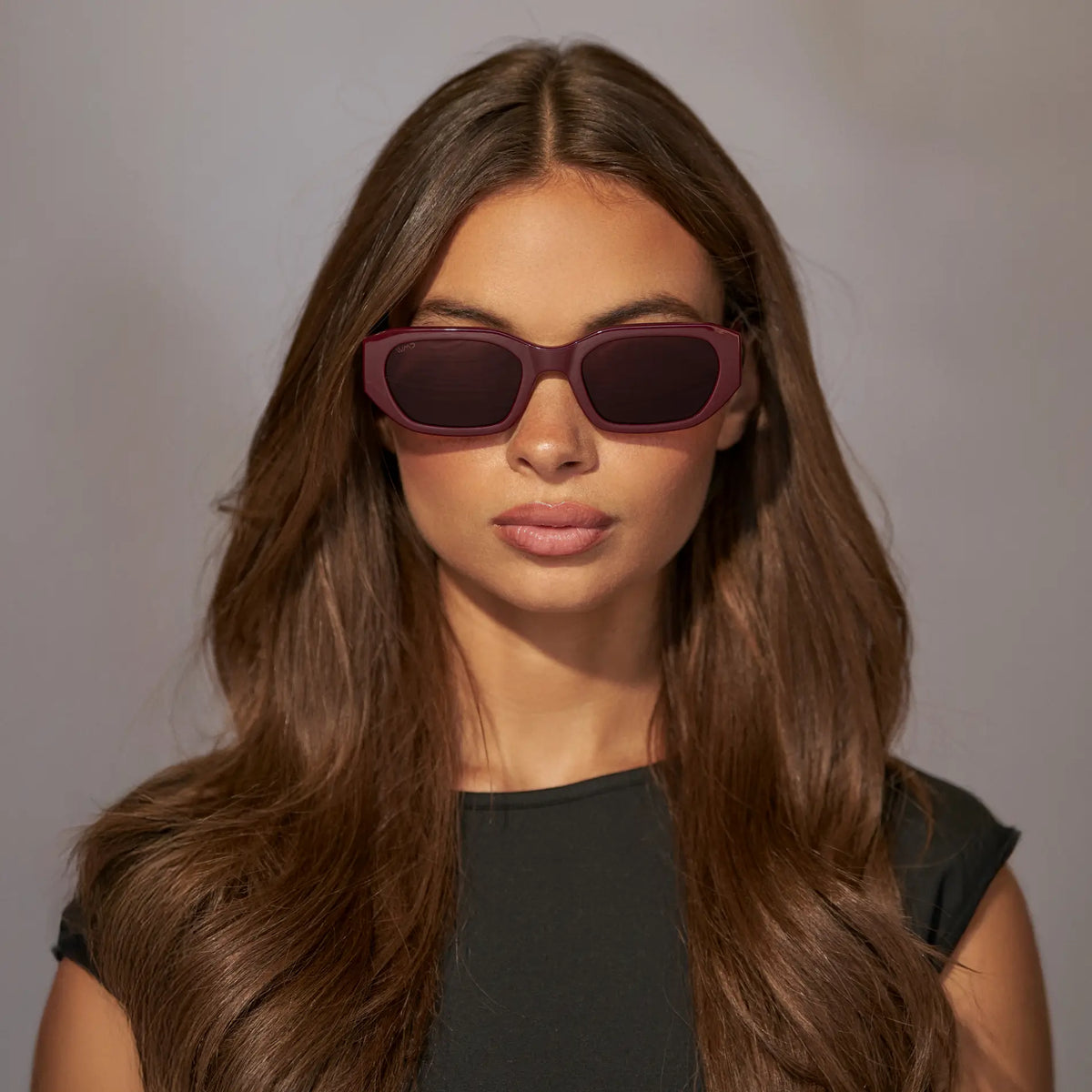 LONDON Women's Cat-Eye Sunglasses Retro Thick Frame in Cherry Red - WMP Eyewear