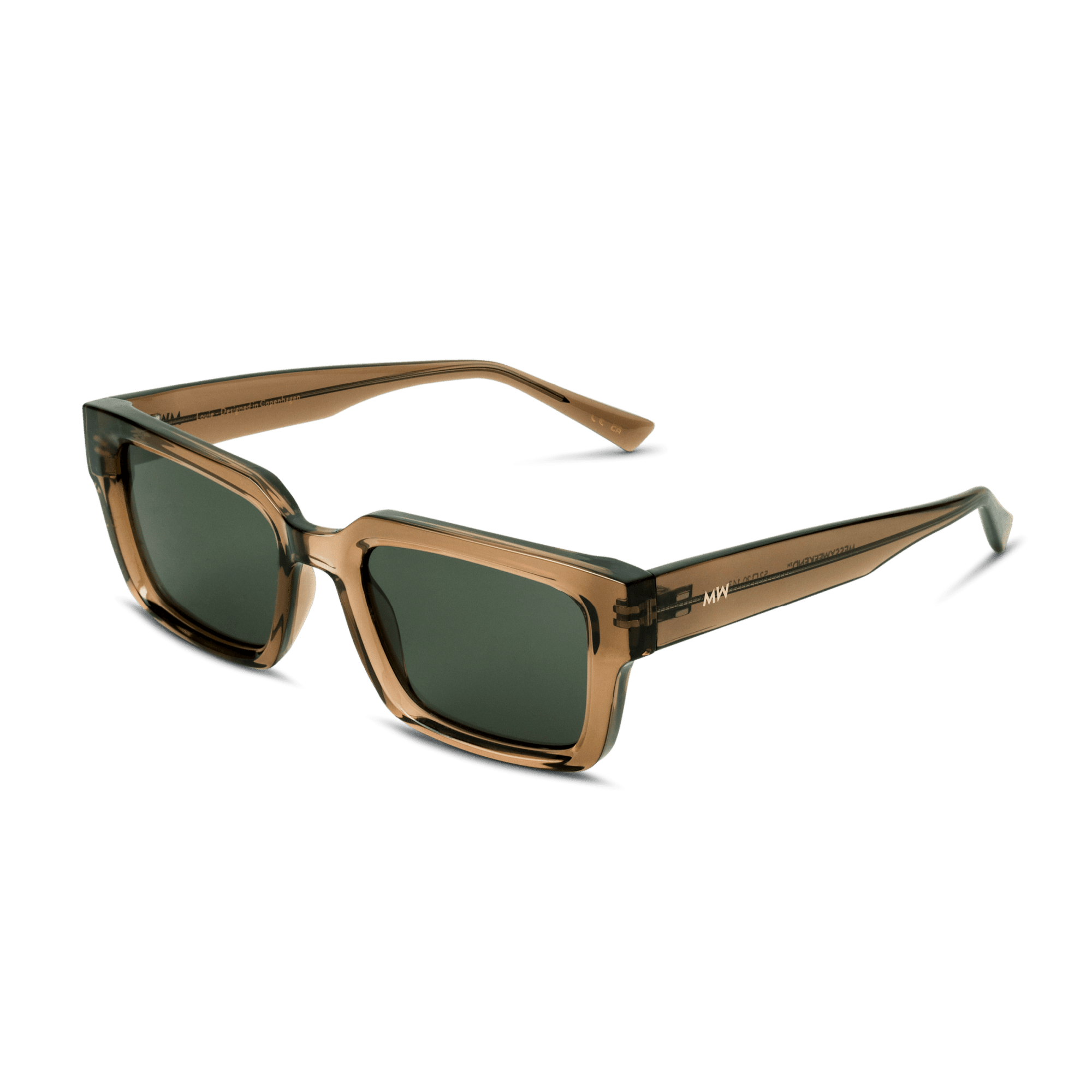 LOUIE Essential Rectangular Bottle Green Sunglasses by Messy Weekend - PUNCH Watch & Eyewear - MESSY WEEKEND