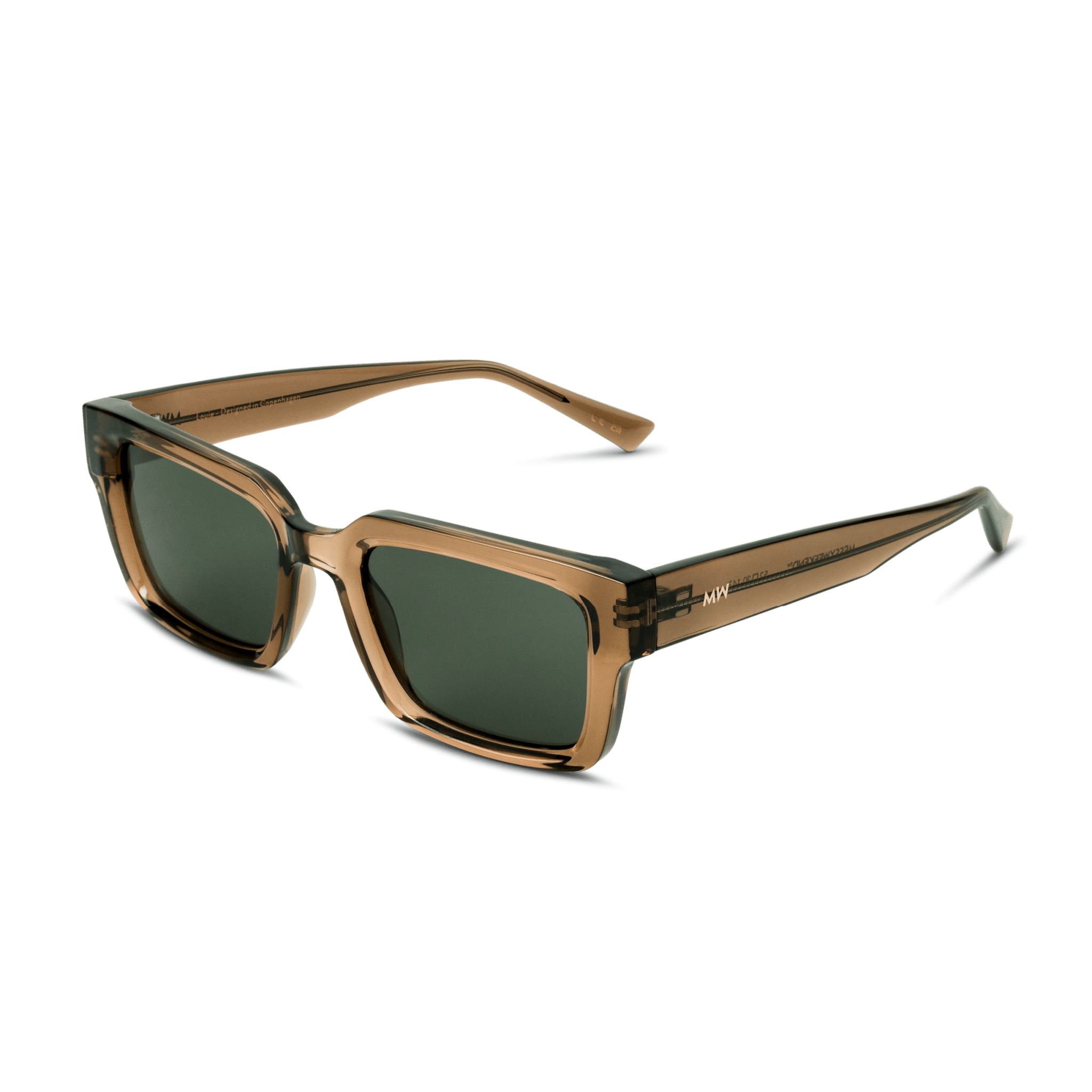 LOUIE Essential Rectangular Bottle Green Sunglasses by Messy Weekend - PUNCH Watch & Eyewear - MESSY WEEKEND