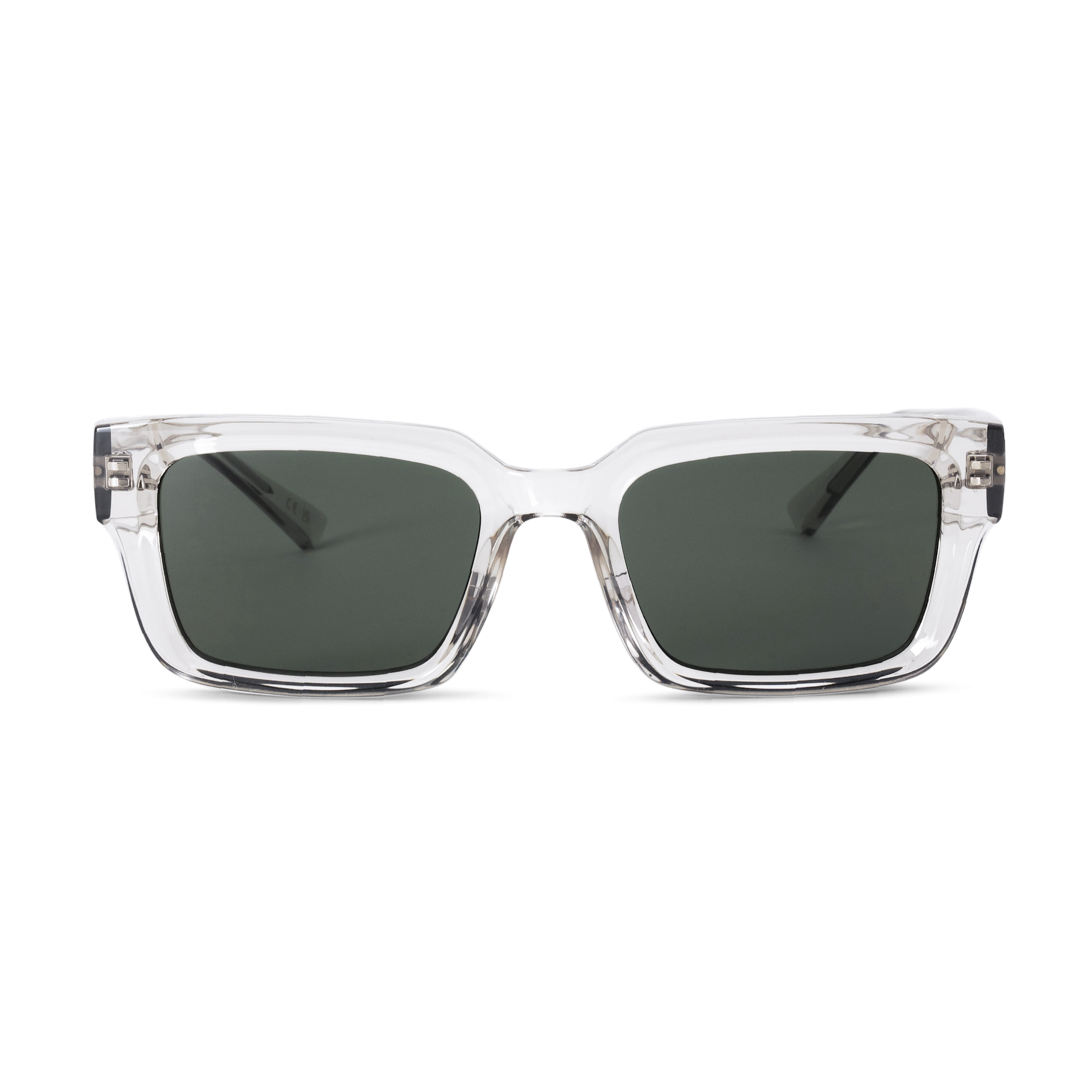 LOUIE Essential Rectangular Crystal Green Sunglasses by Messy Weekend - PUNCH Watch & Eyewear 