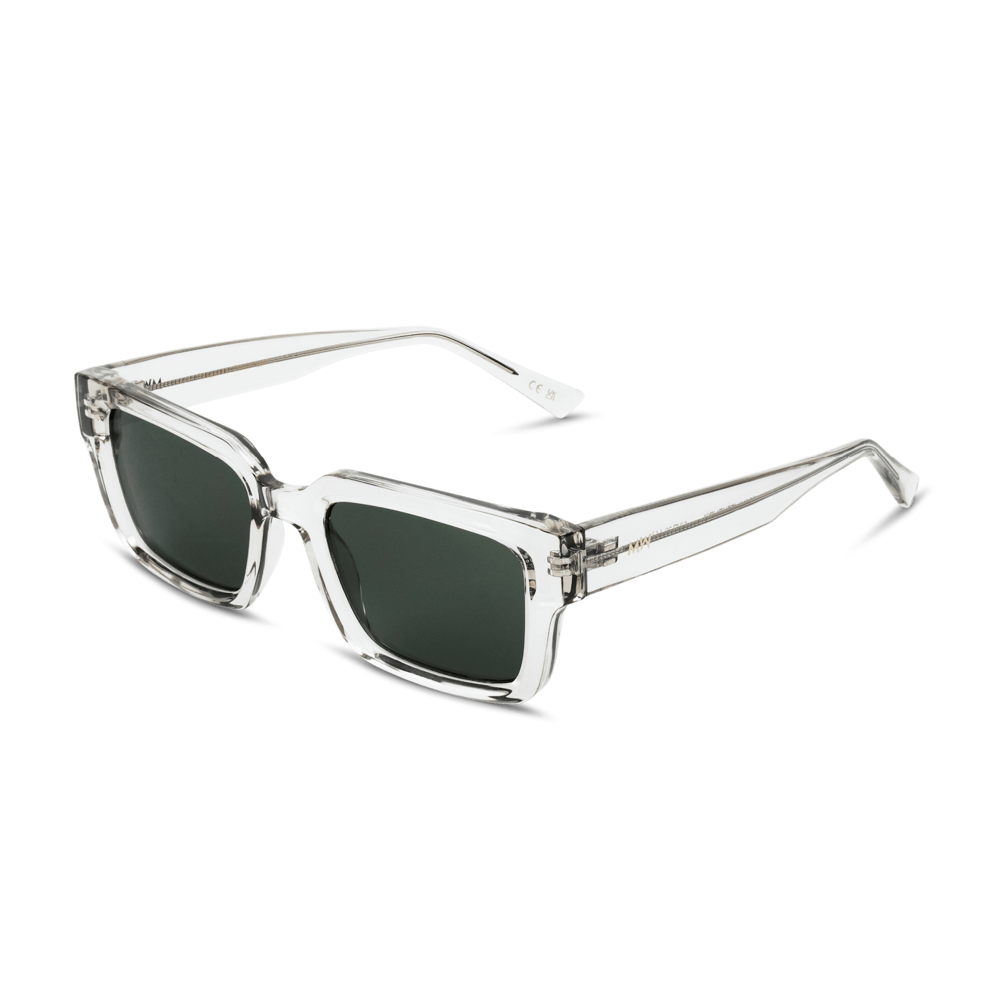 LOUIE Essential Rectangular Crystal Green Sunglasses by Messy Weekend - PUNCH Watch & Eyewear - MESSY WEEKEND