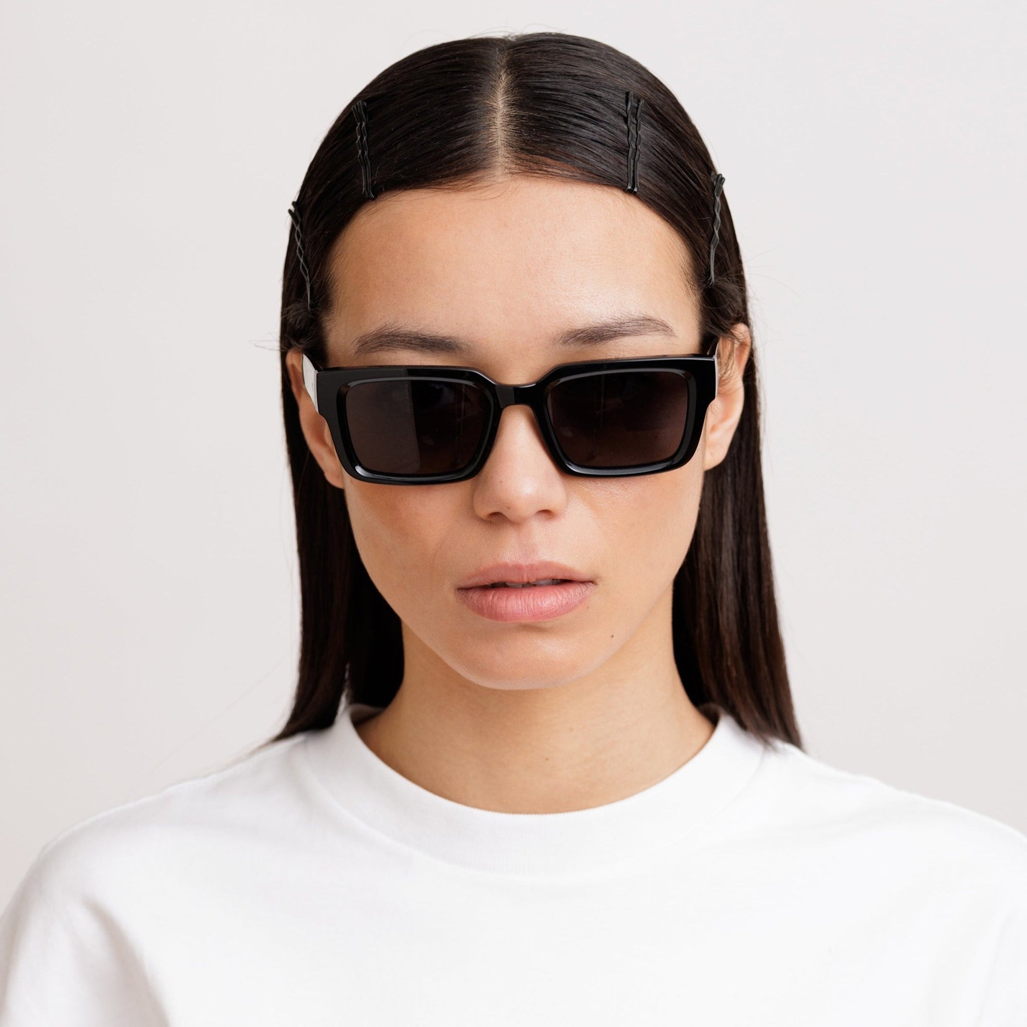 LOUIE Essential Rectangular Black Sunglasses by Messy Weekend - PUNCH Watch & Eyewear - MESSY WEEKEND