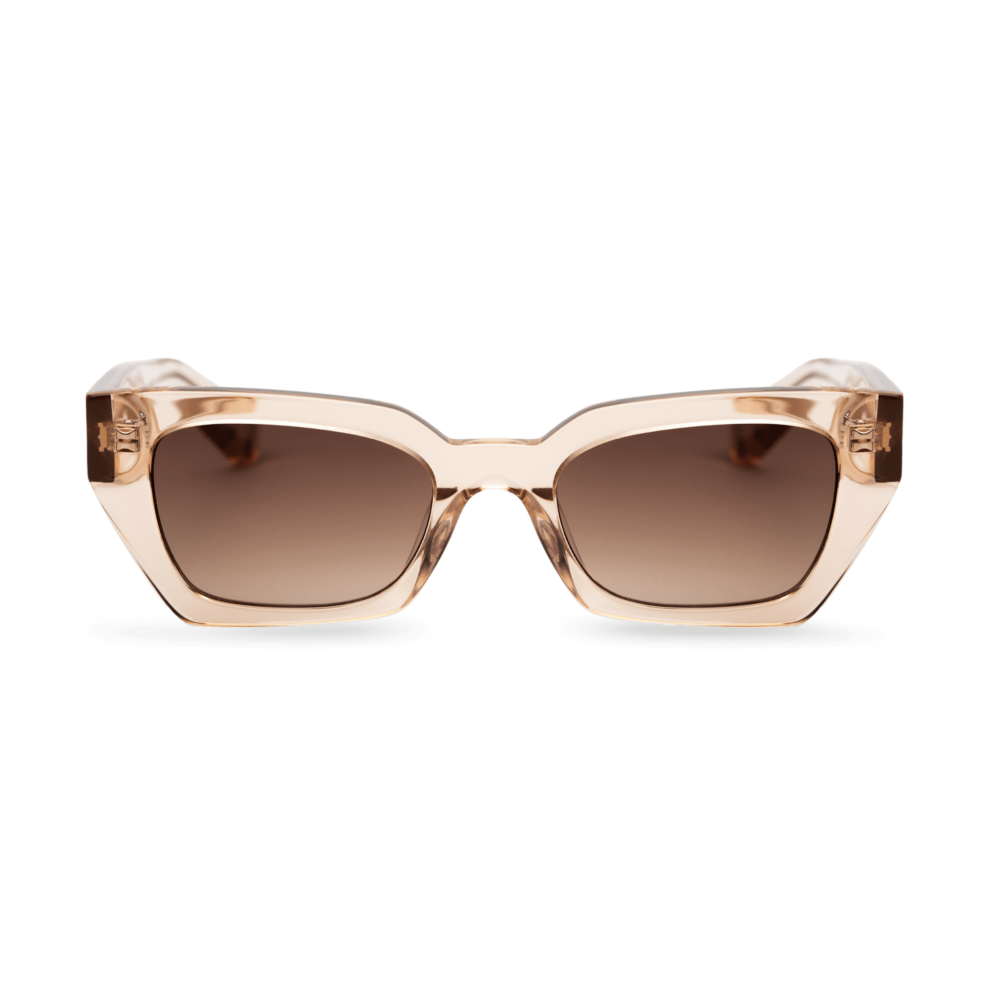 LUNA Bold Square Champagne Brown Sunglasses by Messy Weekend - PUNCH Watch & Eyewear - MESSY WEEKEND