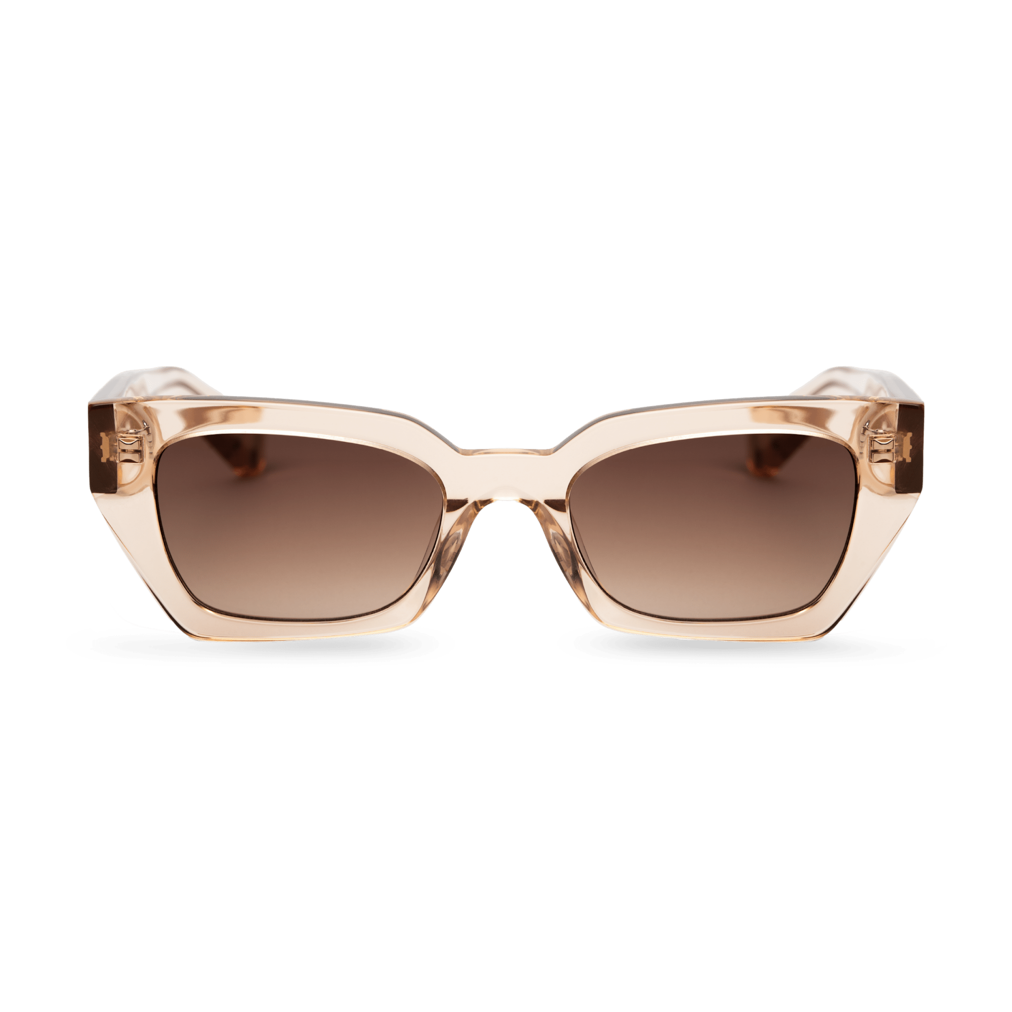 LUNA Bold Square Champagne Brown Sunglasses by Messy Weekend - PUNCH Watch & Eyewear - MESSY WEEKEND