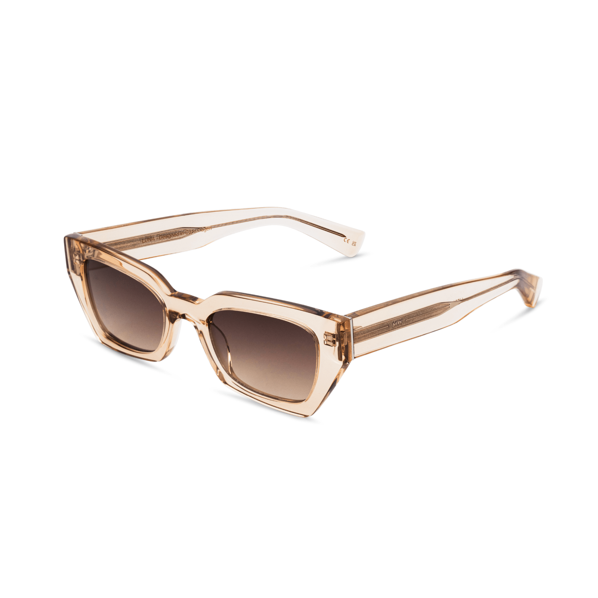 LUNA Bold Square Champagne Brown Sunglasses by Messy Weekend - PUNCH Watch & Eyewear - MESSY WEEKEND