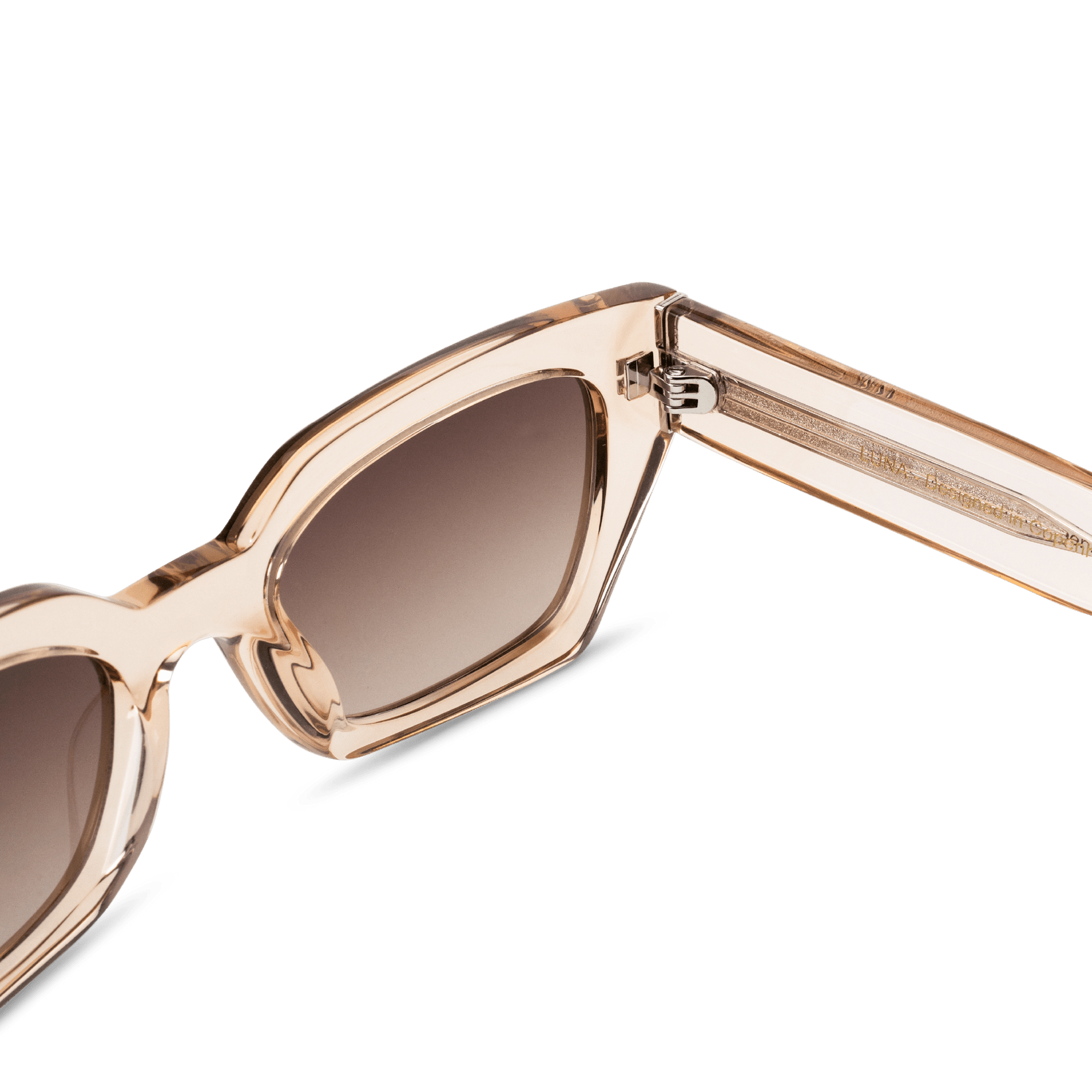 LUNA Bold Square Champagne Brown Sunglasses by Messy Weekend - PUNCH Watch & Eyewear - MESSY WEEKEND