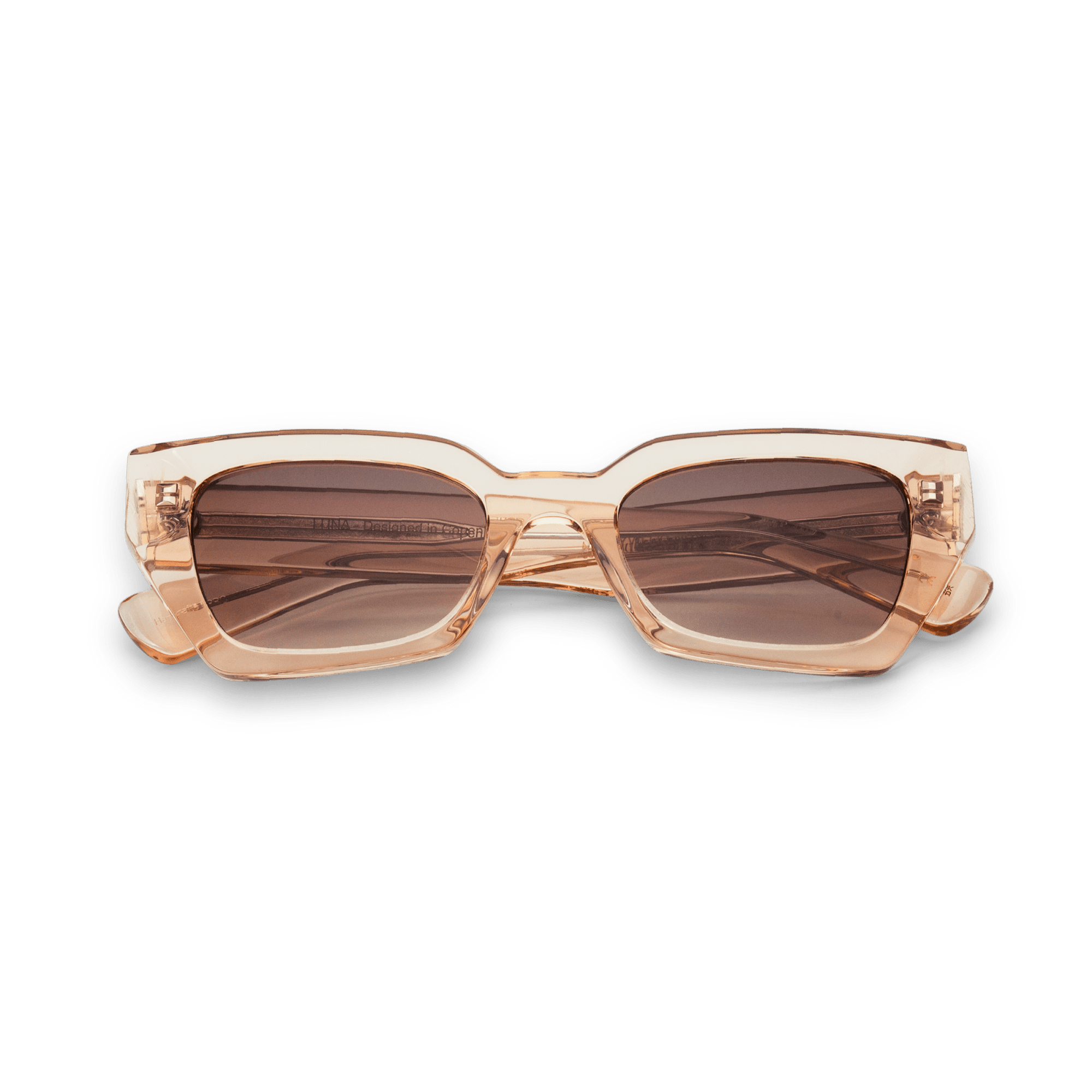 LUNA Bold Square Champagne Brown Sunglasses by Messy Weekend - PUNCH Watch & Eyewear - MESSY WEEKEND