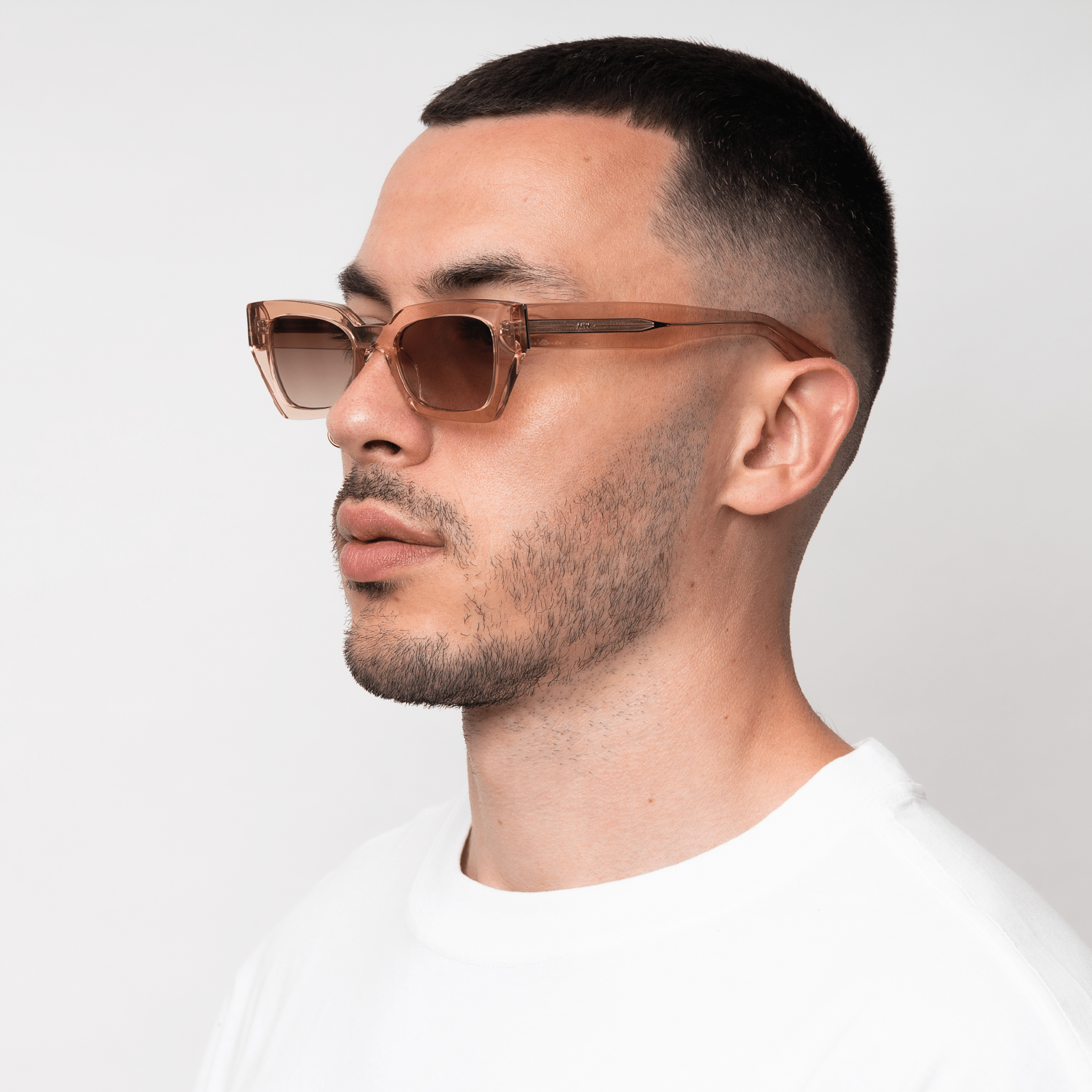 LUNA Bold Square Champagne Brown Sunglasses by Messy Weekend - PUNCH Watch & Eyewear - MESSY WEEKEND