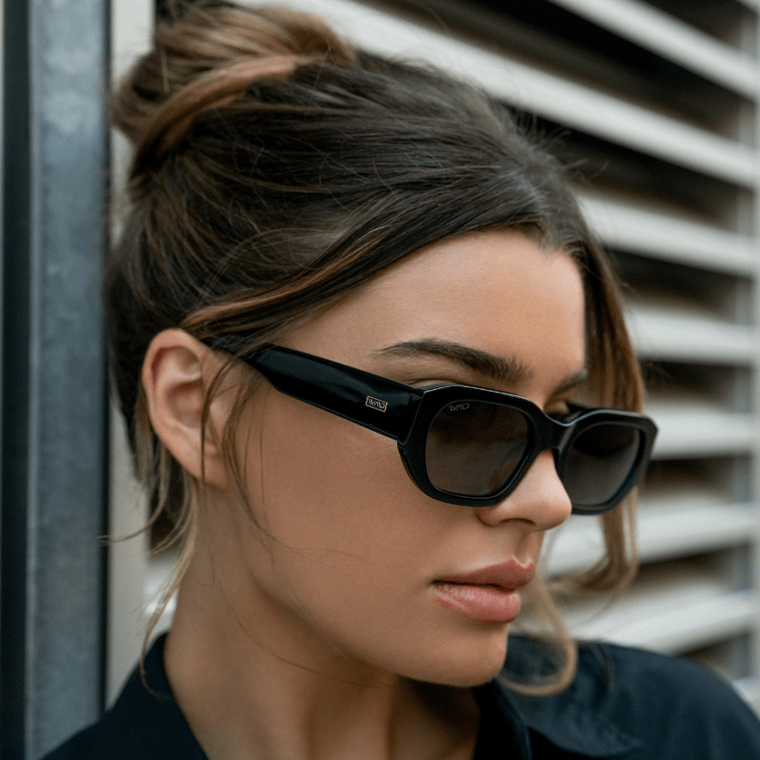 LONDON Women's Cat - Eye Sunglasses Retro Thick Frame in Black by WMP Eyewear - PUNCH Watch & Eyewear - WMP Eyewear