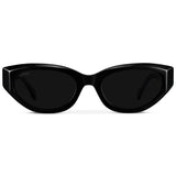 LORETTA Women's Cat-Eye Sunglasses Retro Thick Frame in Black by WMP Eyewear
