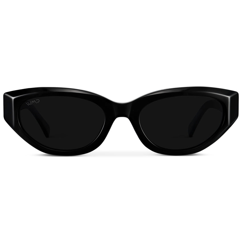 LORETTA Women's Cat-Eye Sunglasses Retro Thick Frame in Black by WMP Eyewear - Punch Watch Design 