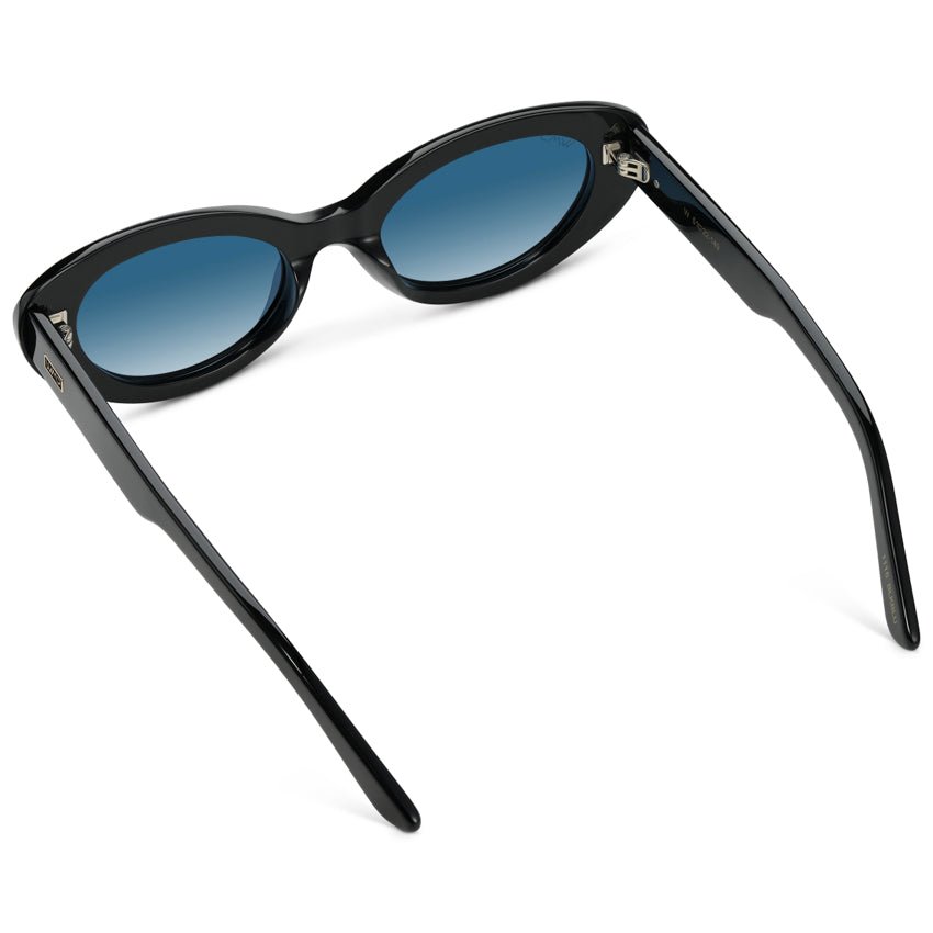 MARILYN Women's Rounded Cat - Eye Sunglasses in Gloss Black by WMP Eyewear - PUNCH Watch & Eyewear - WMP Eyewear