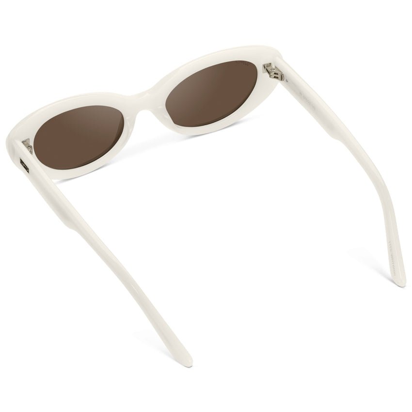 MARILYN Women's Rounded Cat - Eye Sunglasses in Pearl White by WMP Eyewear - PUNCH Watch & Eyewear - WMP Eyewear