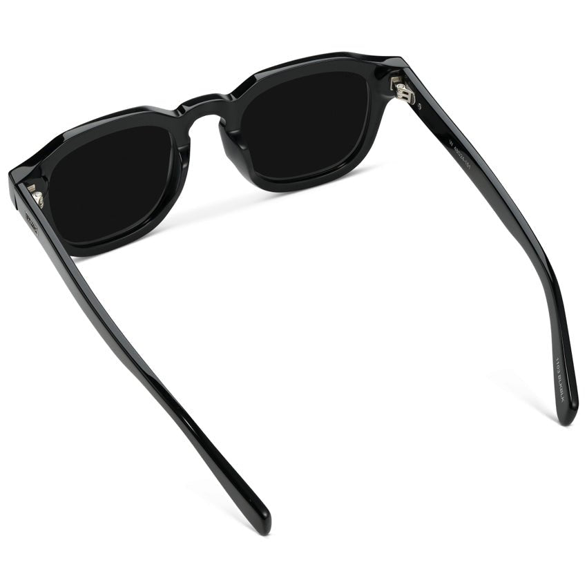 NELSON Retro Thick Framed Polarized Men's Sunglasses Triple Black by WMP Eyewear - PUNCH Watch & Eyewear - WMP Eyewear