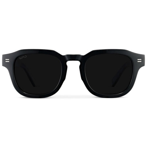 NELSON Retro Thick Framed Polarized Men's Sunglasses Triple Black by WMP Eyewear - PUNCH Watch & Eyewear - WMP Eyewear