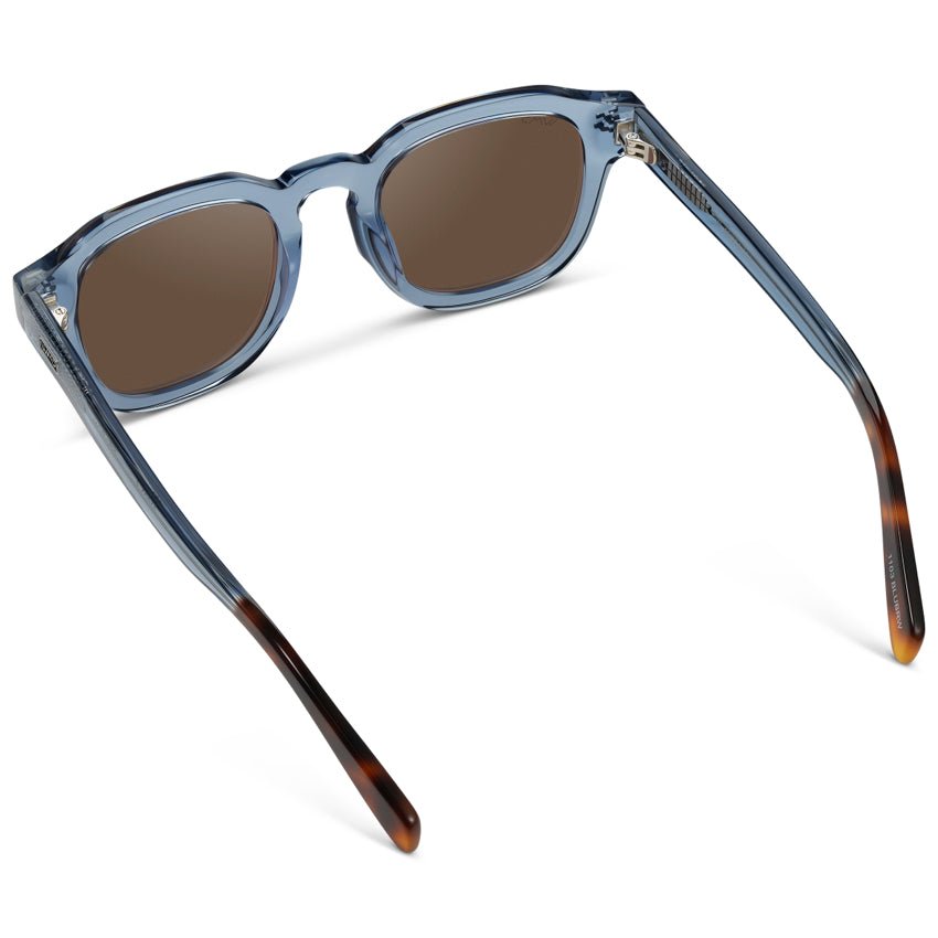 NELSON Retro Thick Framed Polarized Men's Sunglasses in Denim Blue by WMP Eyewear - PUNCH Watch & Eyewear - WMP Eyewear