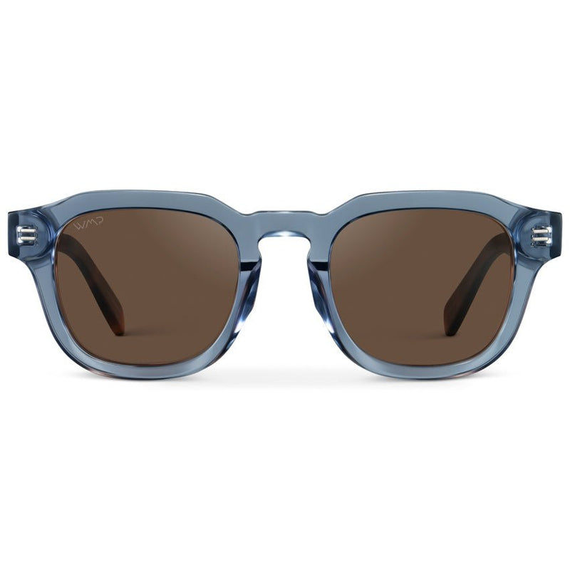 NELSON Retro Thick Framed Polarized Men's Sunglasses in Denim Blue by WMP Eyewear - PUNCH Watch & Eyewear - WMP Eyewear