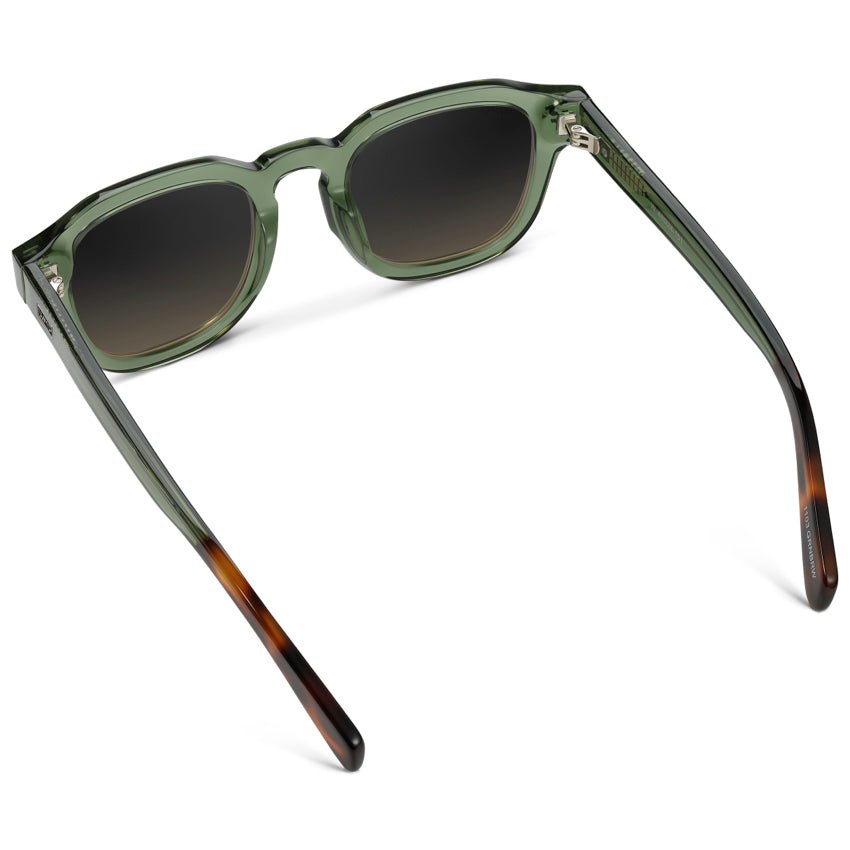 NELSON Green Retro Square Polarised Sunglasses l WMP Eyewear