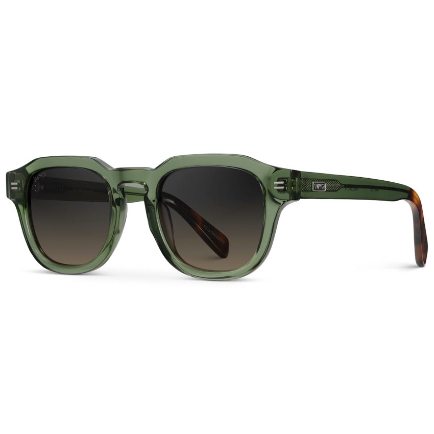 NELSON Retro Thick Framed Polarized Men's Sunglasses in Crystal Agave by WMP Eyewear - PUNCH Watch & Eyewear - WMP Eyewear