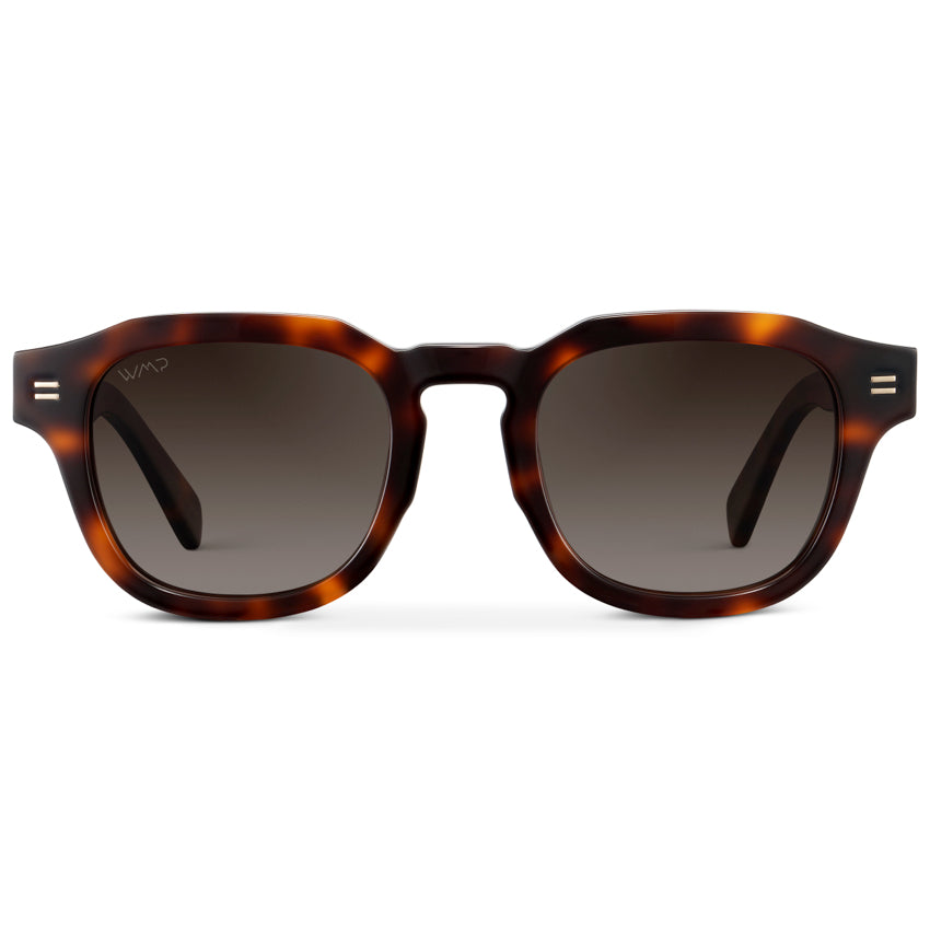 NELSON Retro Thick Framed Polarized Men's Sunglasses in Havana Tortoise by WMP Eyewear - Punch Watch Design 