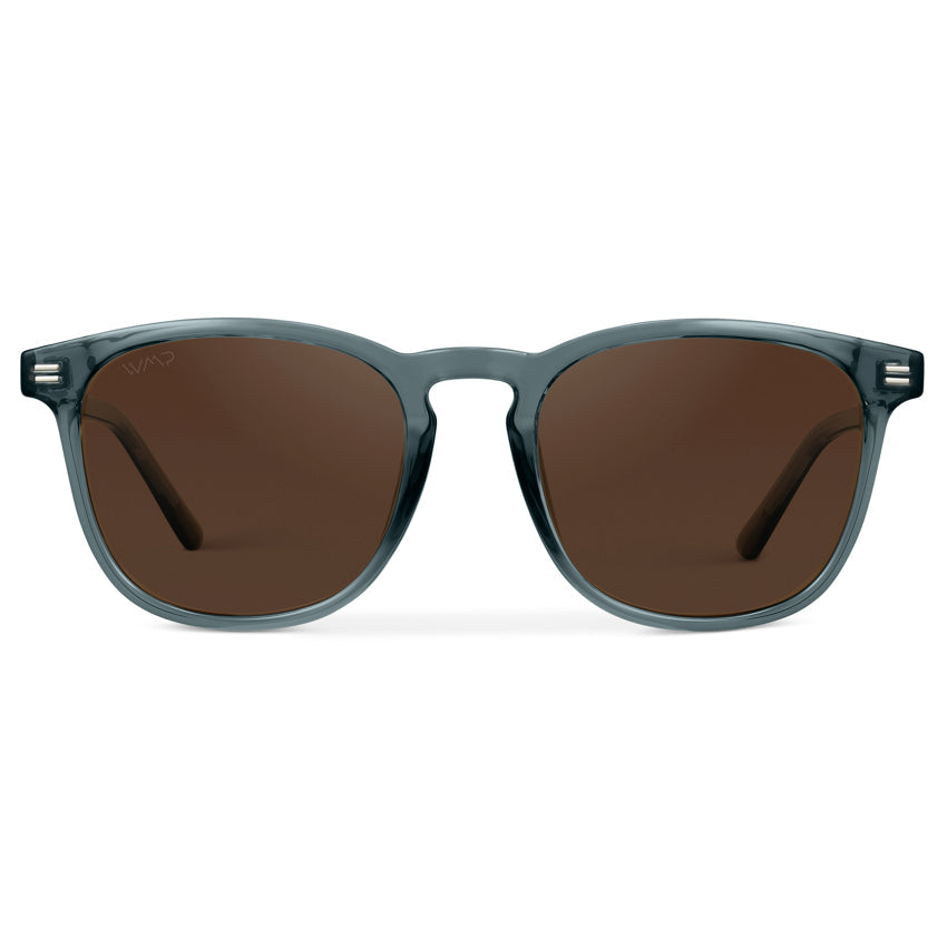 NICK Polarized Men's l Women's Sunglasses in Crystal Stone Blue by WMP Eyewear - Punch Watch Design 