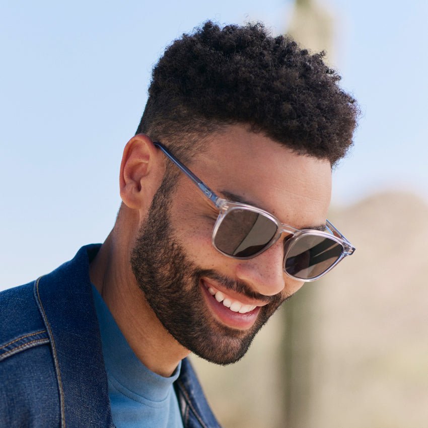 NICK Polarized Men's l Women's Sunglasses in Crystal Grey by WMP Eyewear - PUNCH Watch & Eyewear - WMP Eyewear