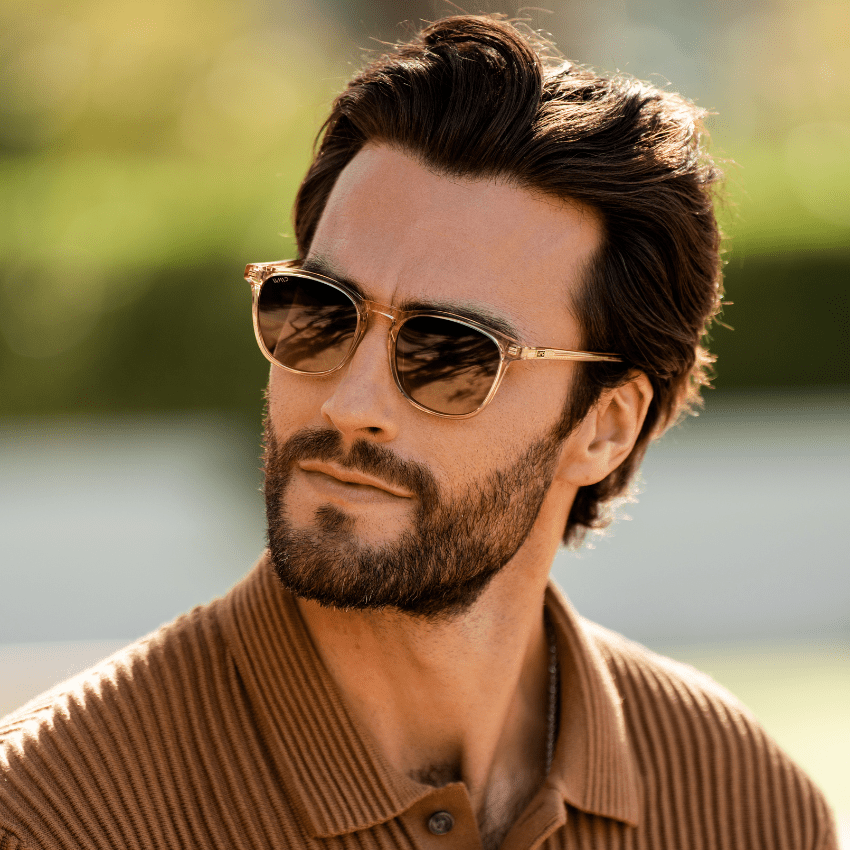 NICK Polarized Men's l Women's Sunglasses in Crystal Sand Brown by WMP Eyewear - PUNCH Watch & Eyewear - WMP Eyewear