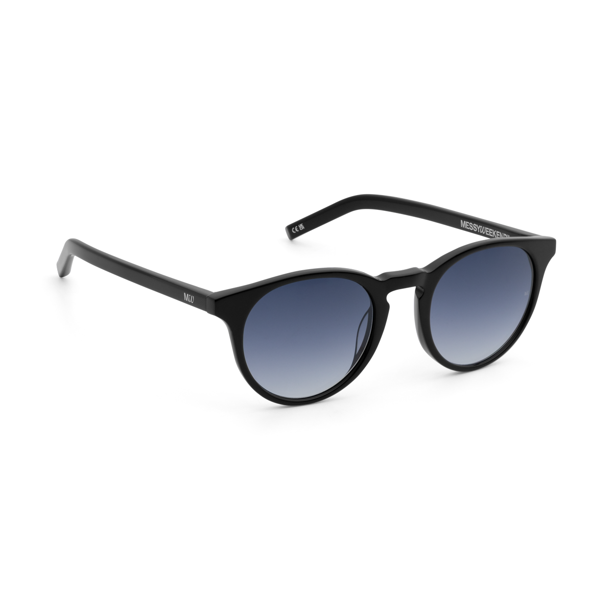 OLO Black Classic Round Acetate Sunglasses fmr Depp by Messy Weekend