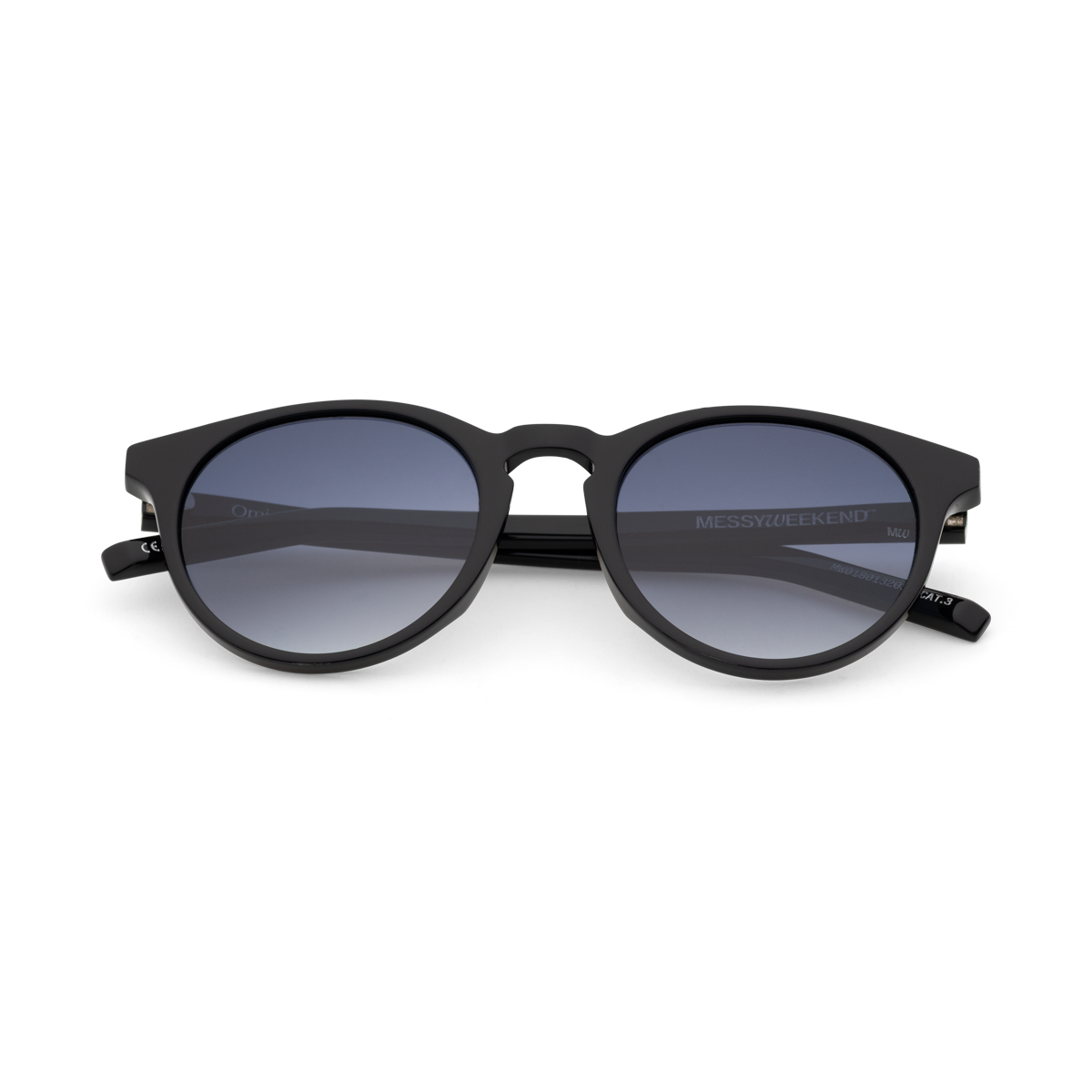 OMI Black Round Acetate Sunglasses fmr New Depp by Messy Weekend