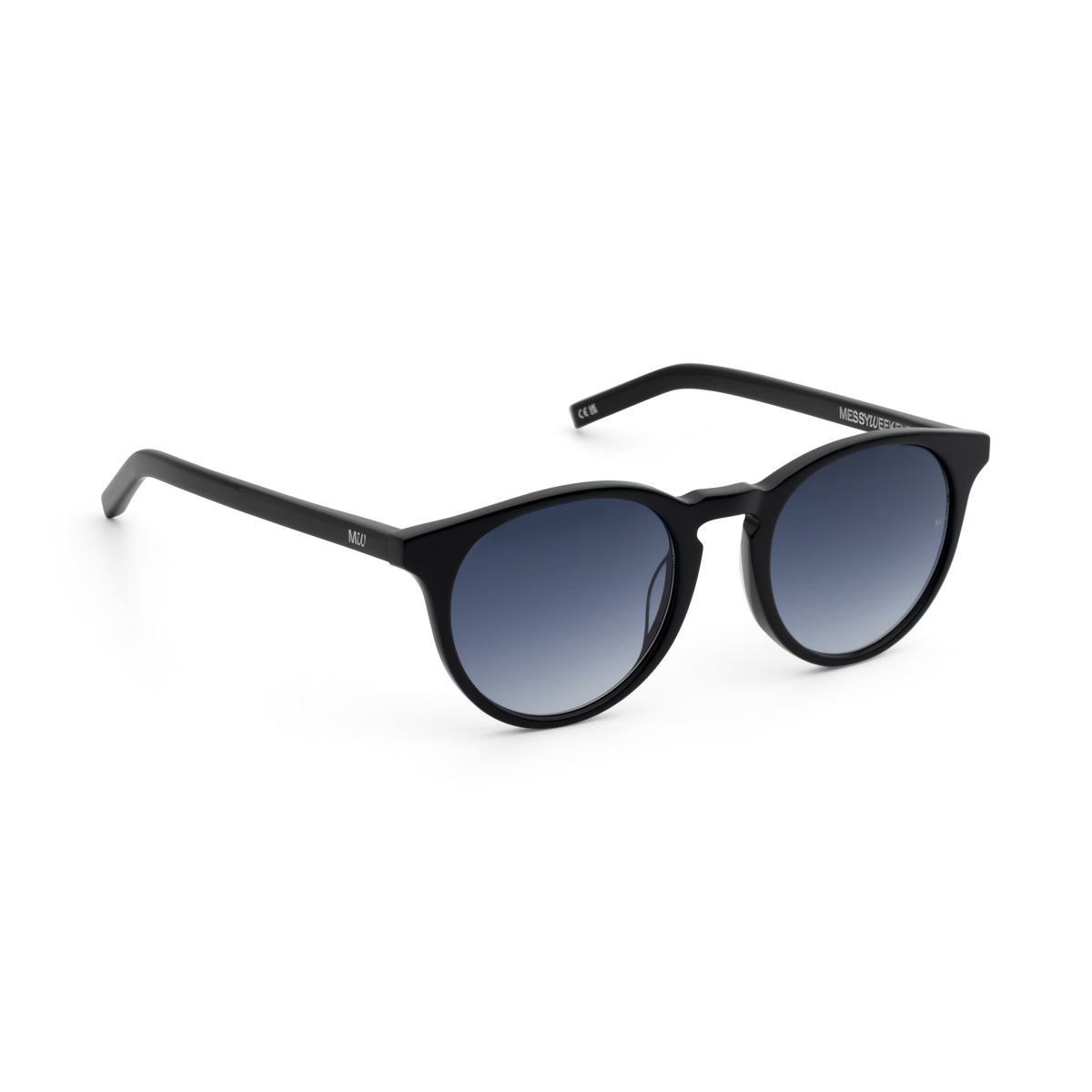 OMI Black Round Acetate Sunglasses fmr New Depp by Messy Weekend