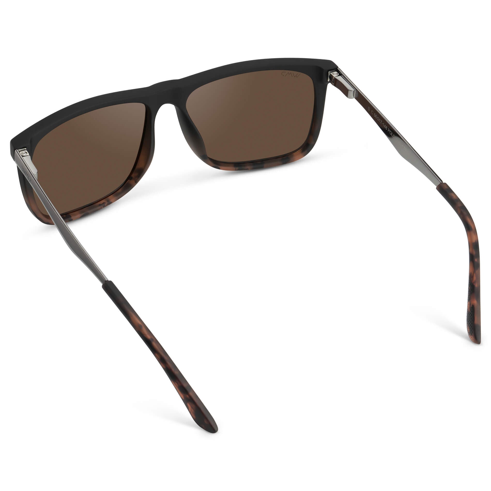 JACOB Rectangular Classic Men's Sunglasses in Matte Black Tortoise by WMP Eyewear - PUNCH Watch & Eyewear - WMP Eyewear