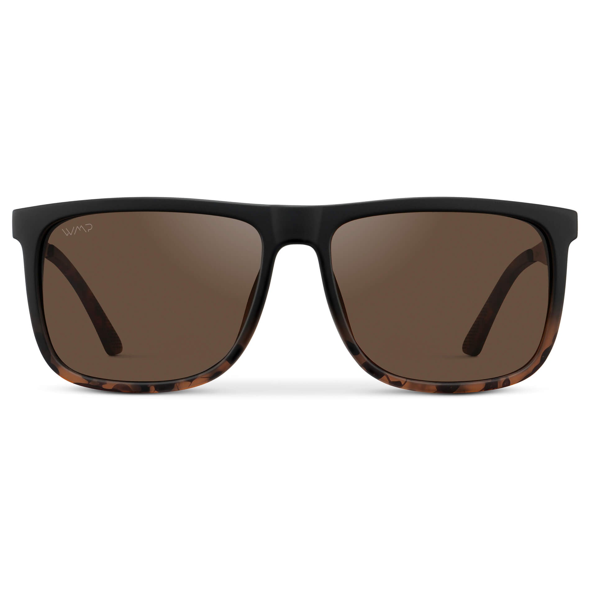 JACOB Rectangular Classic Men's Sunglasses in Matte Black Tortoise by WMP Eyewear - PUNCH Watch & Eyewear 