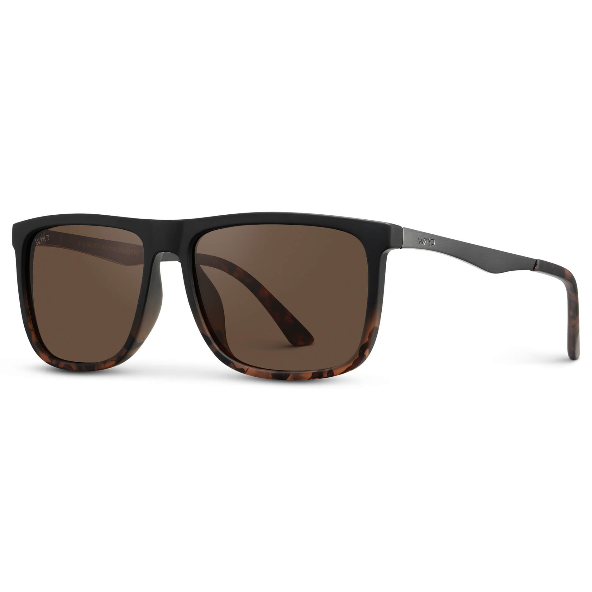 JACOB Rectangular Classic Men's Sunglasses in Matte Black Tortoise by WMP Eyewear - PUNCH Watch & Eyewear - WMP Eyewear