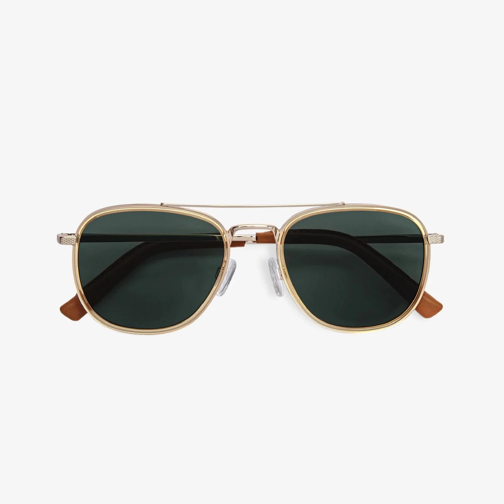QUENTIN Champagne Sunglasses Green by Messy Weekend - PUNCH Watch & Eyewear - MESSY WEEKEND