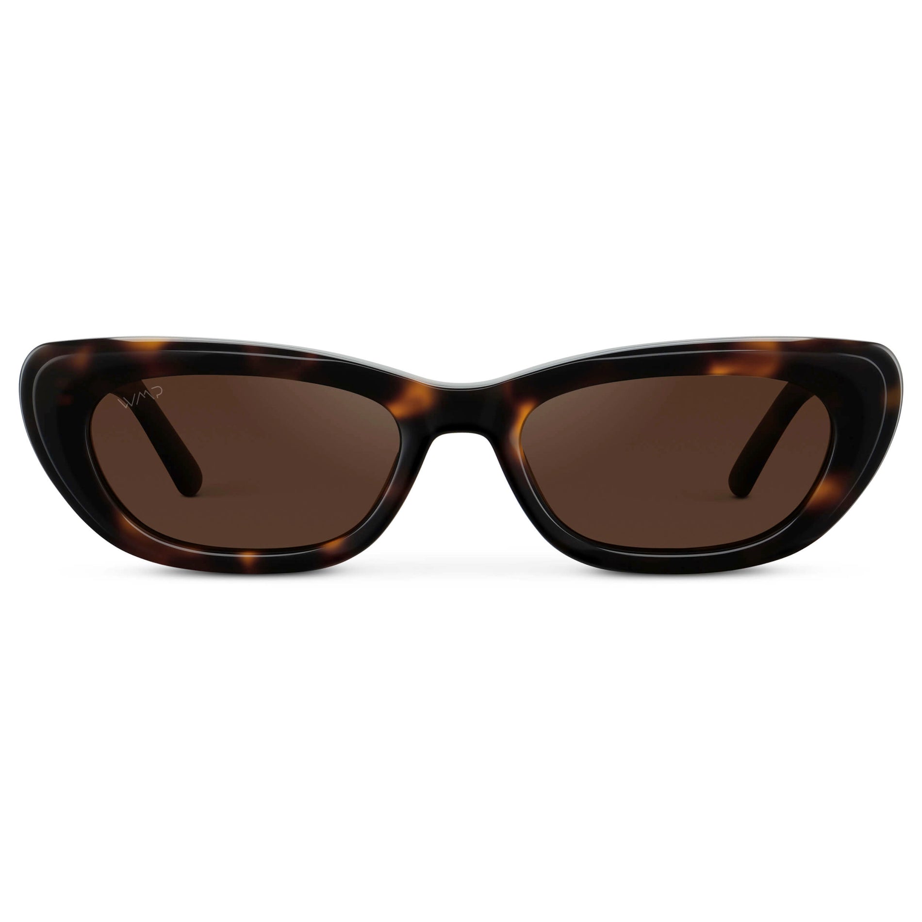 QUINN Women's Narrow Cat-Eye Sunglasses in Brown Tortoise by WMP Eyewear - PUNCH Watch & Eyewear 