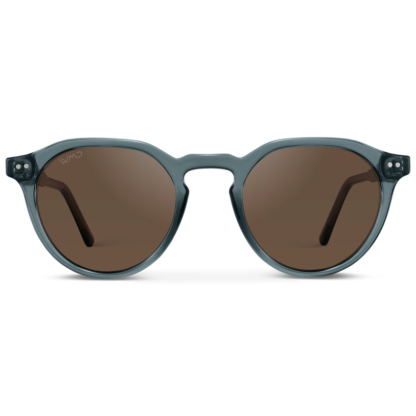 RALPH Rounded Polarized Men's Sunglasses in Crystal Stone Blue by WMP Eyewear - Punch Watch Design 